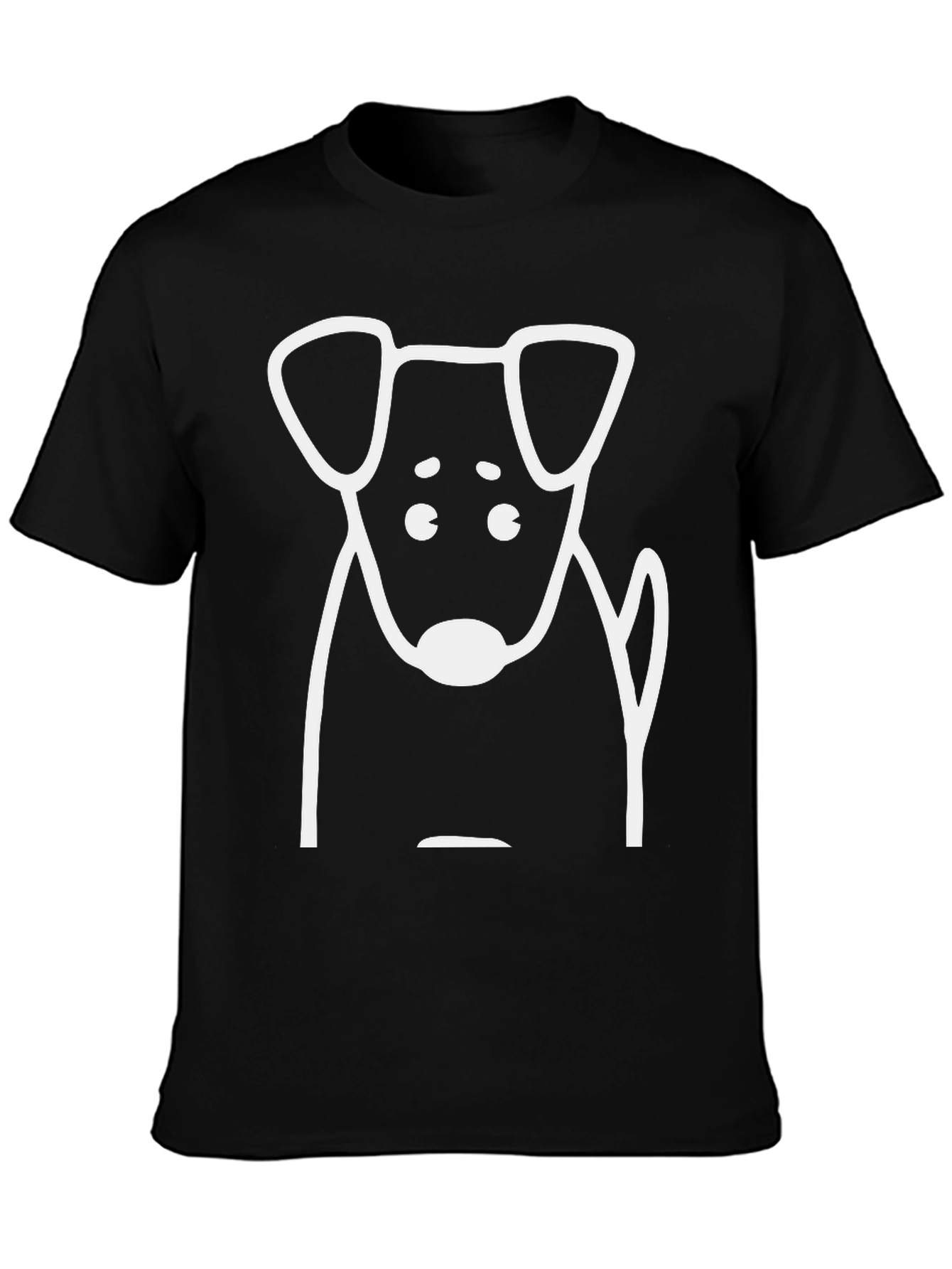 Black Dog Graphic Black T-Shirt - Casual Style view 3