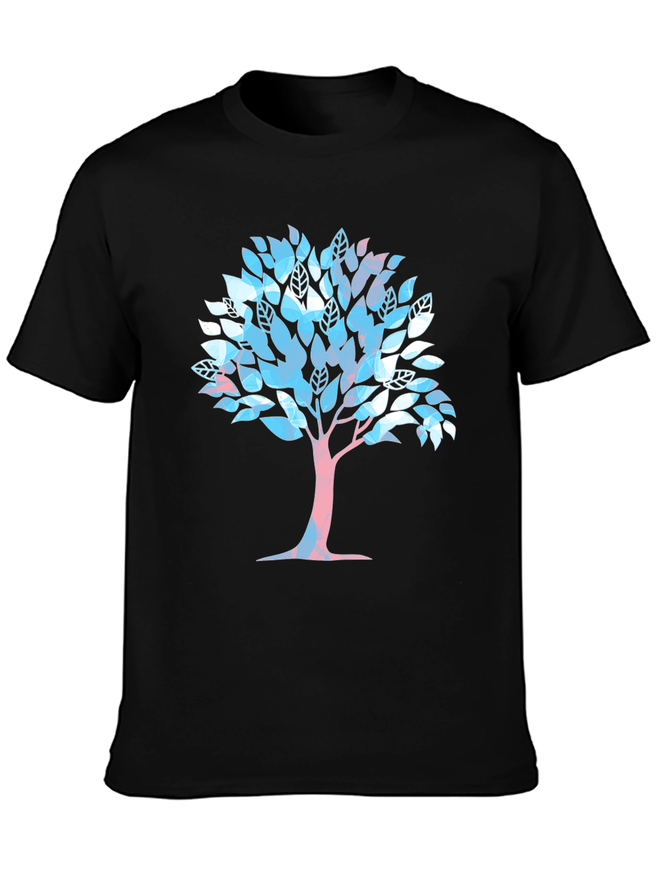 Black Transgender Tree of Life T-Shirt view 3
