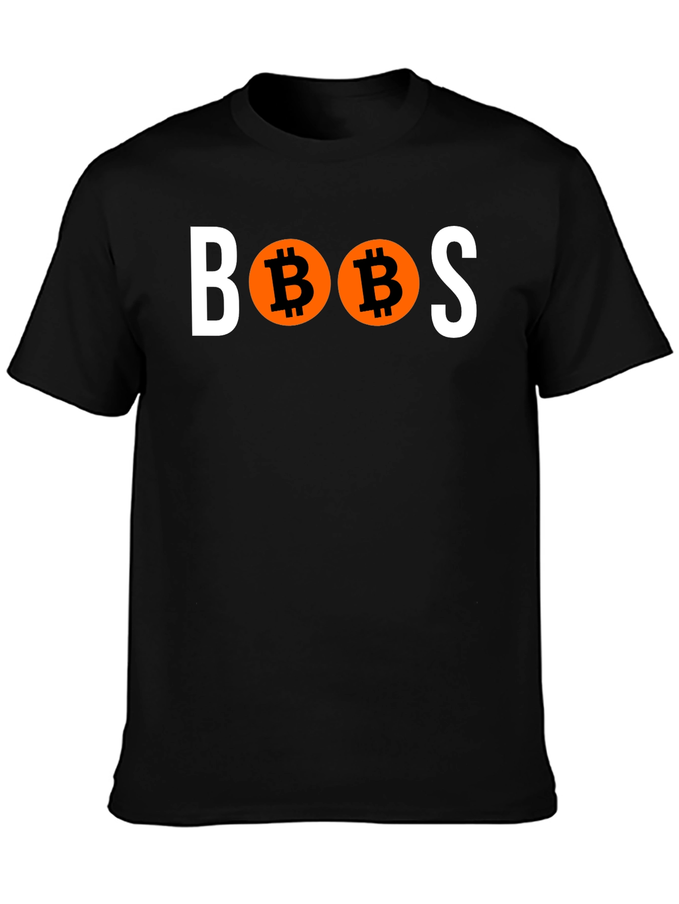 Black Bitcoin 'BOOBS' Graphic T-Shirt view 3