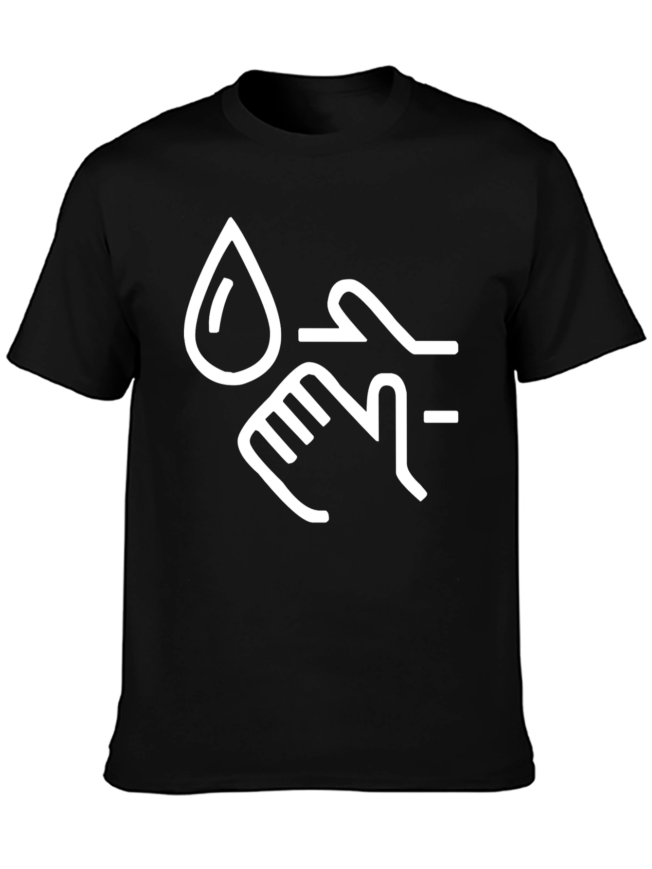 Black Wash Your Hands T-Shirt - Black view 3