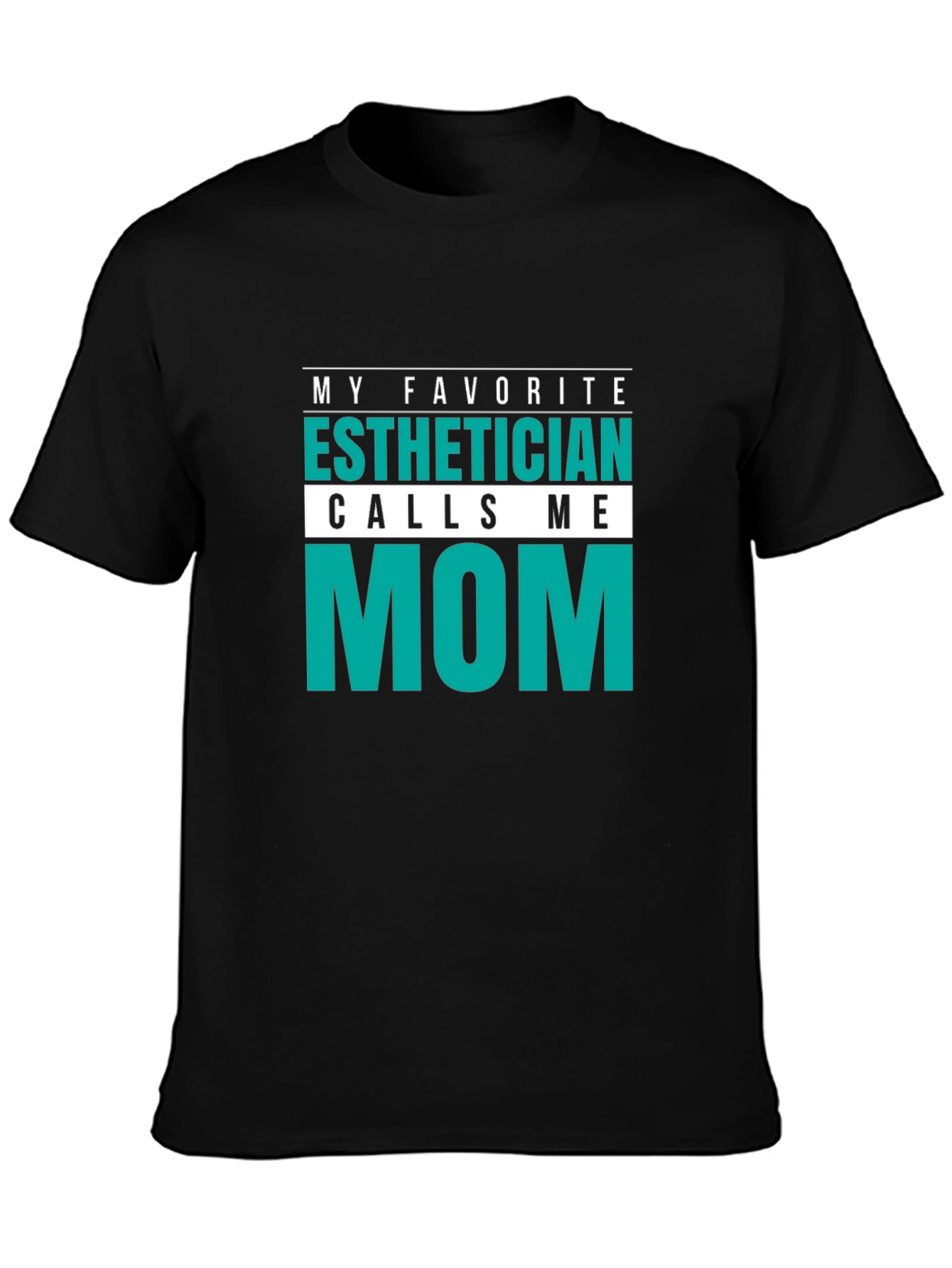 Black Esthetician Mom T-Shirt - Black Graphic Tee view 3