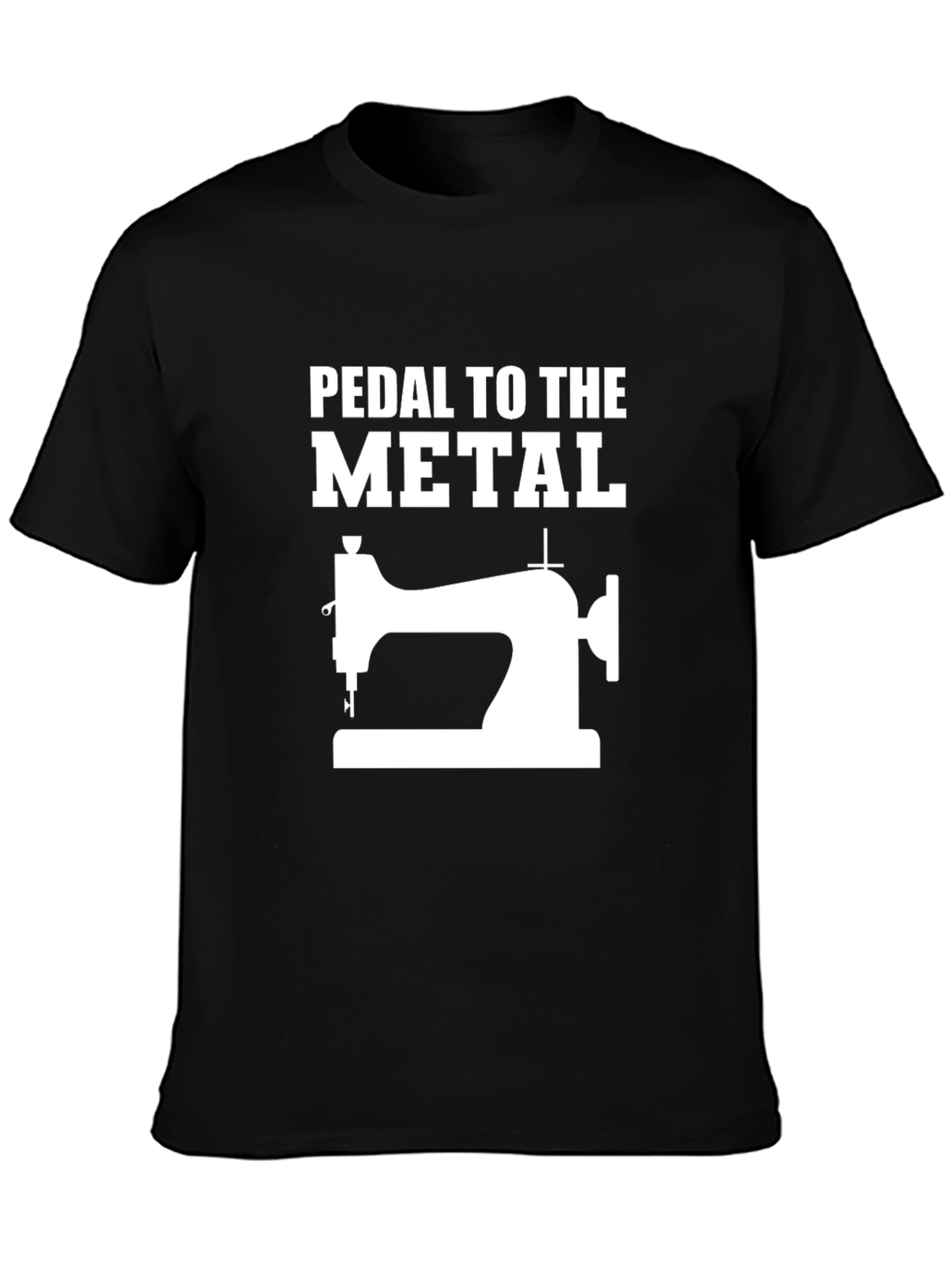 Black Pedal to the Metal Sewing T-Shirt view 3