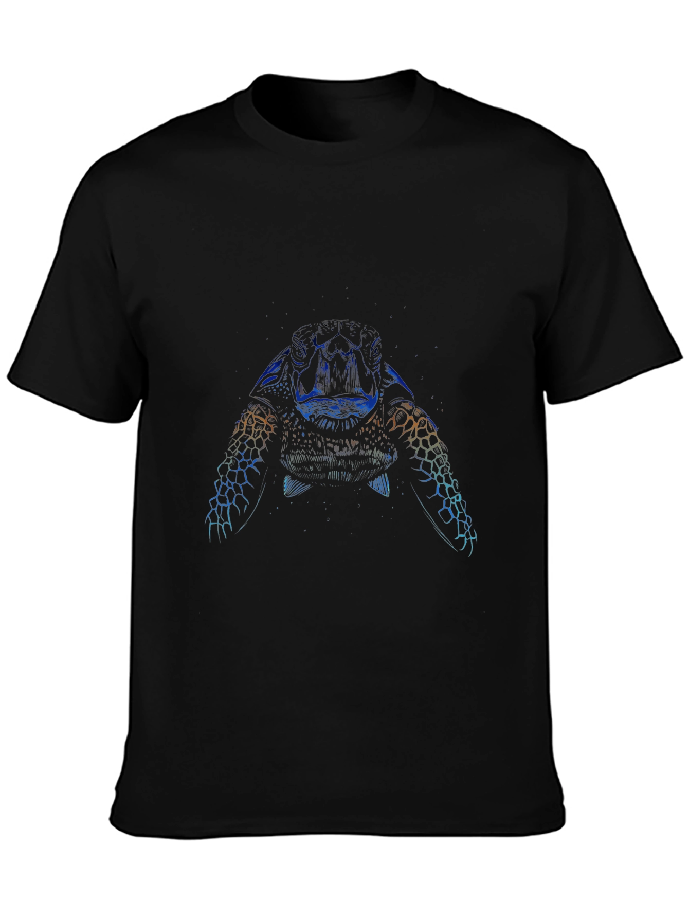 Black Sea Turtle Graphic Black T-Shirt view 3