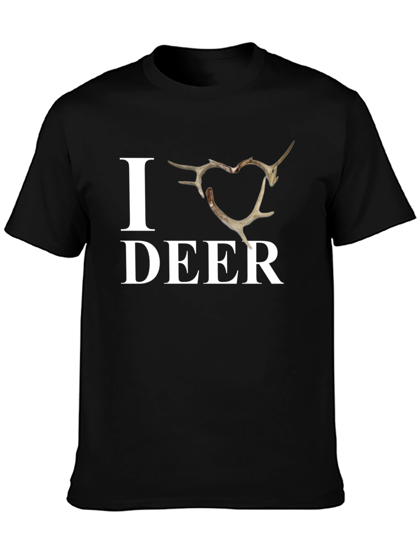 Black I Heart Deer T-Shirt view 3