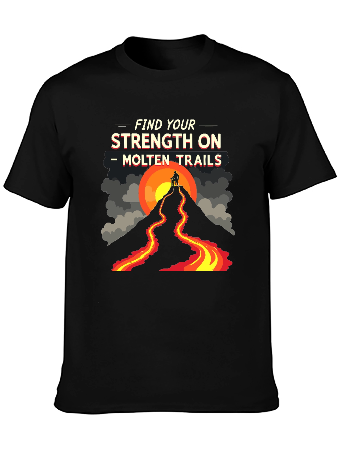 Black Molten Trails Graphic Tee view 3