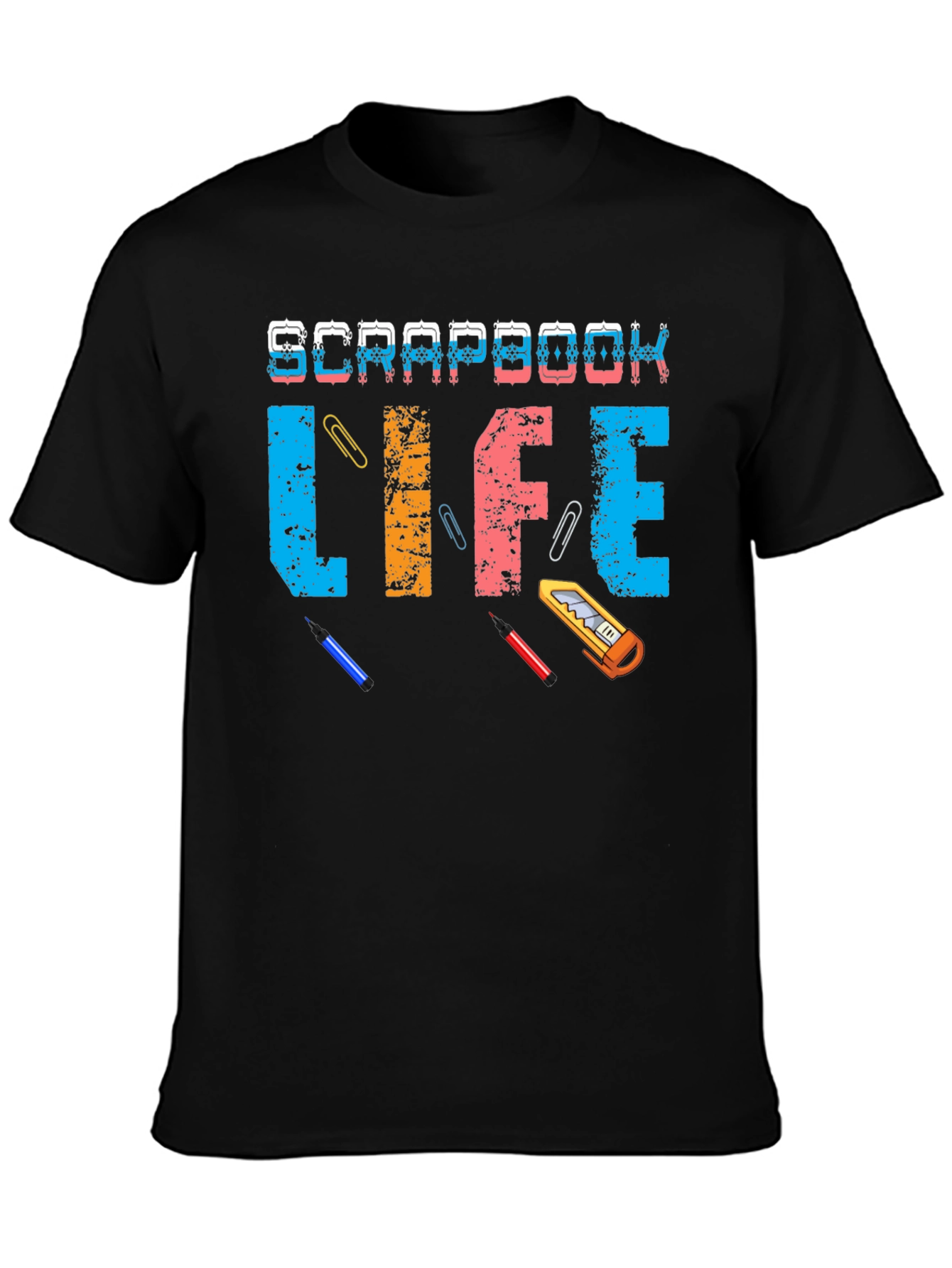 Black Scrapbook Life Graphic Tee view 3