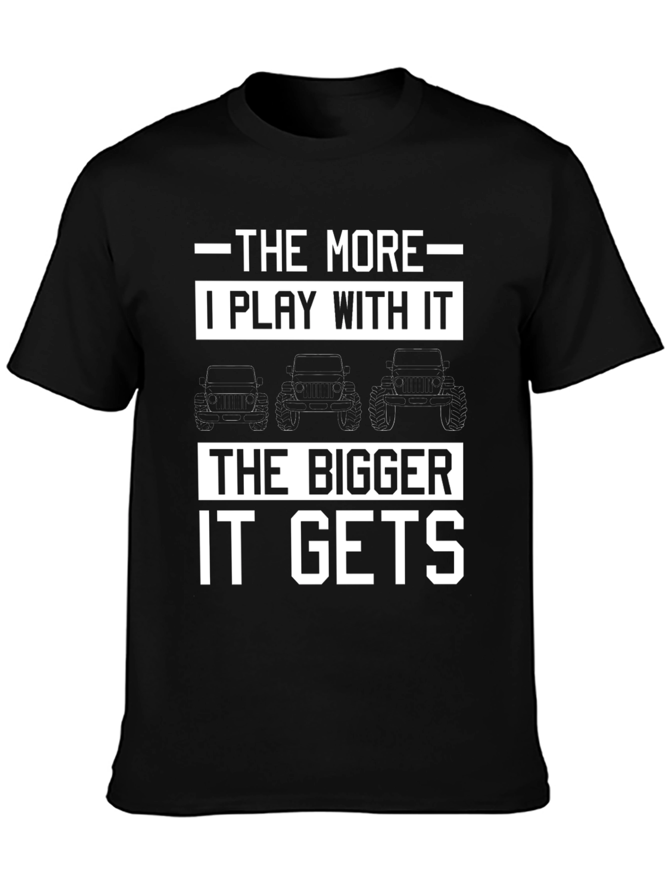 Black The More I Play With It T-Shirt view 3