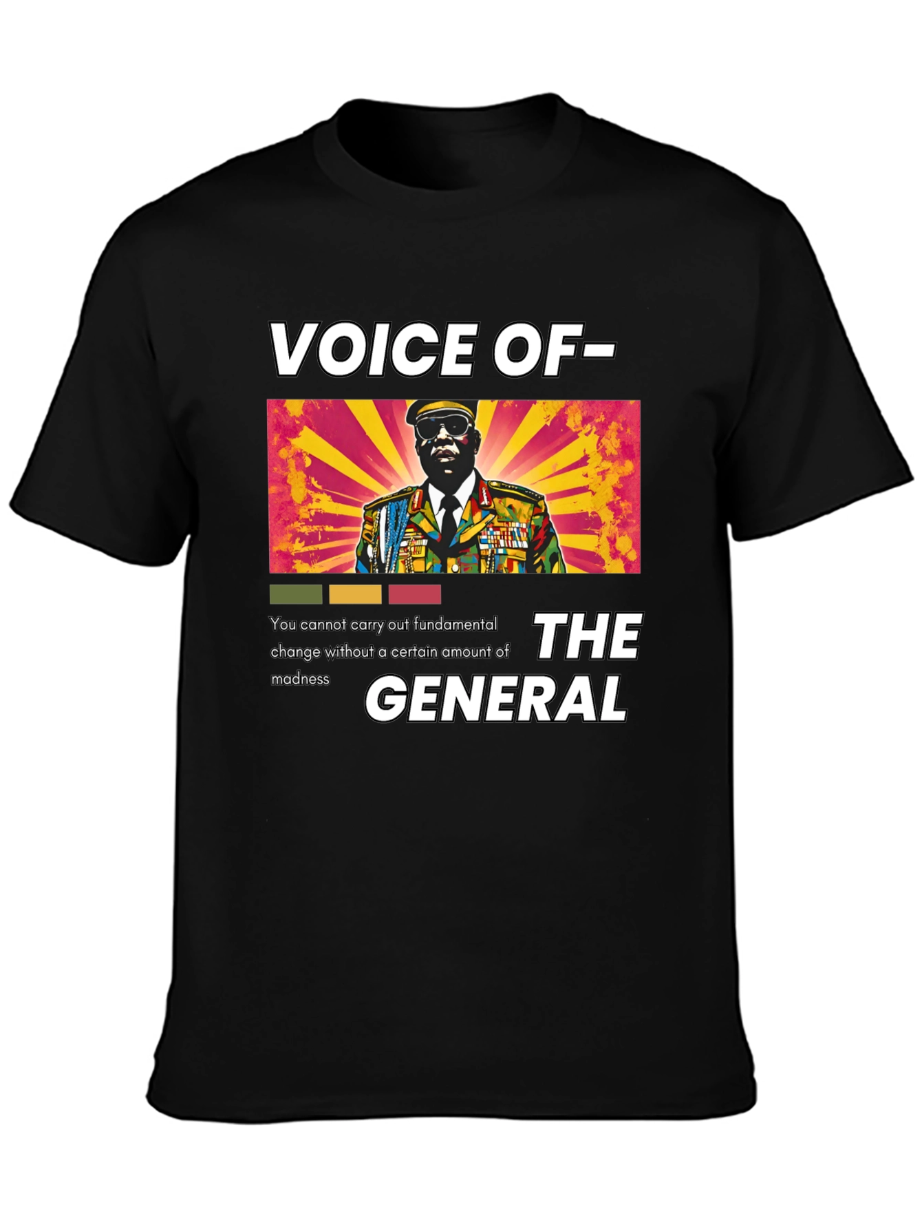 Black Voice of The General Graphic Tee view 3