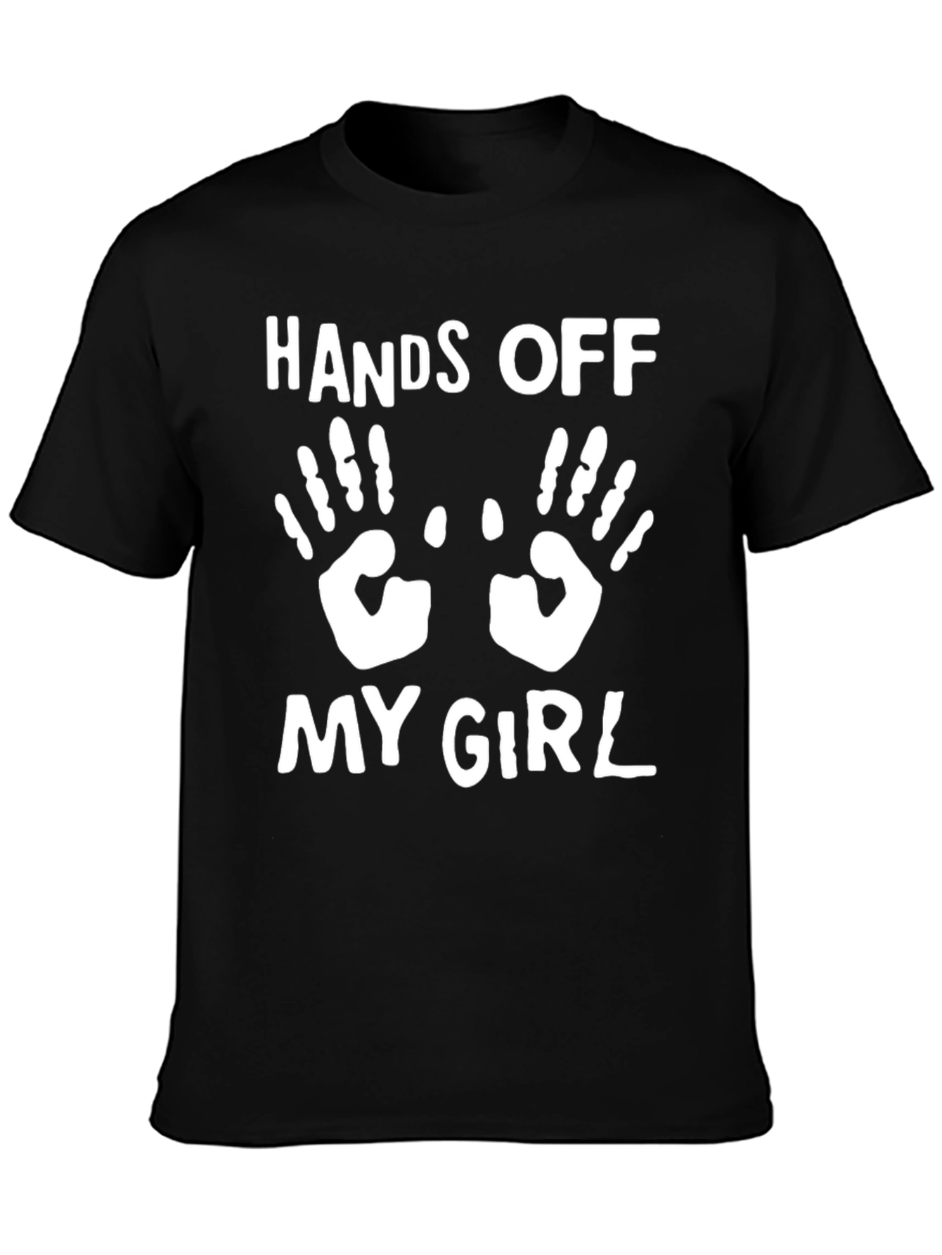 Black Hands Off My Girl Graphic T-Shirt view 3