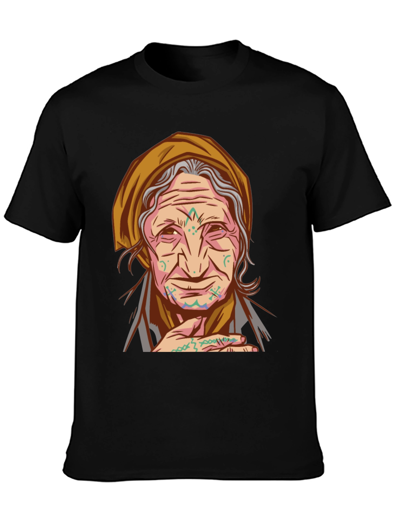 Tribal Tattoo Granny Graphic Tee - Unique Design - 3