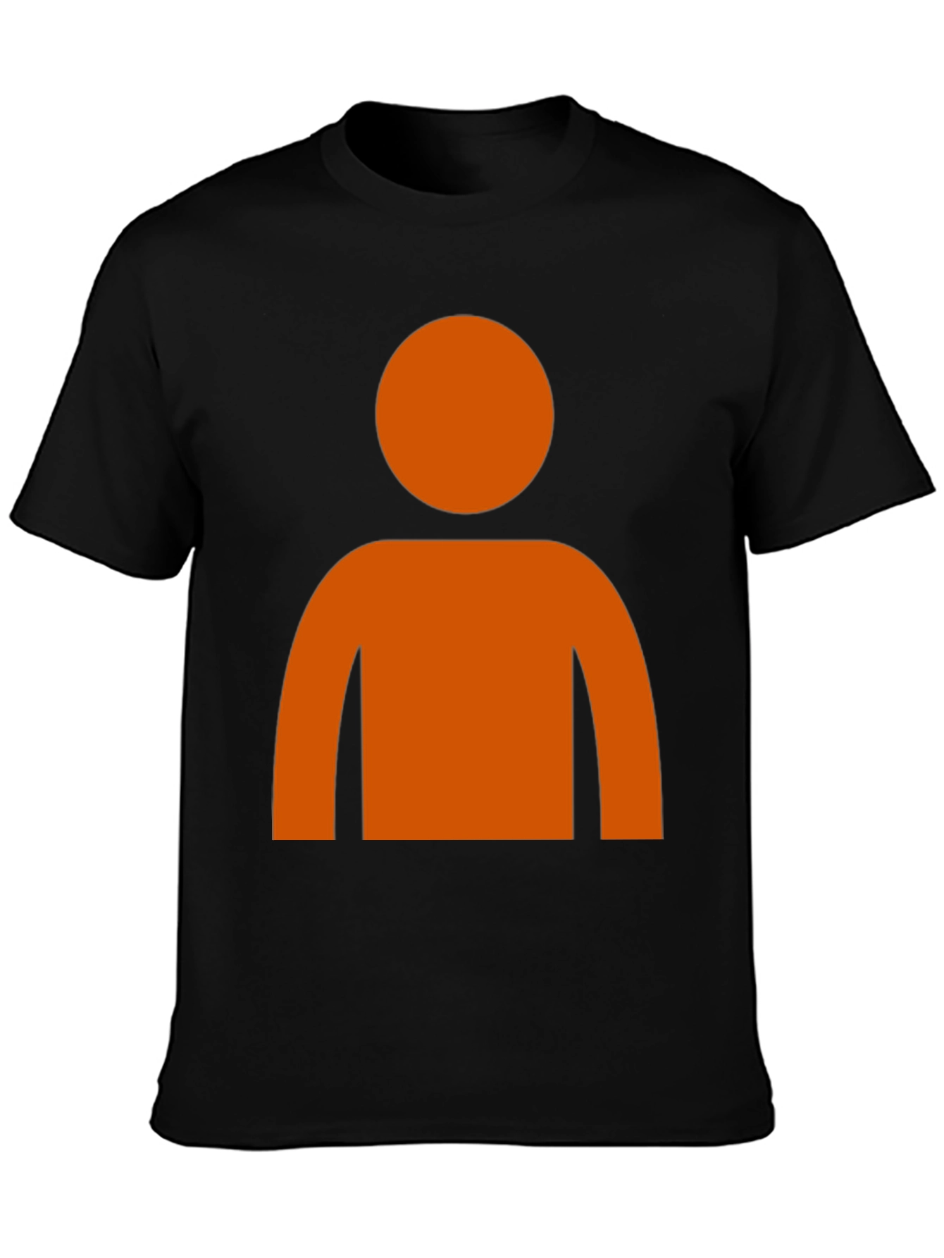 Black Orange Silhouette Graphic T-Shirt view 3