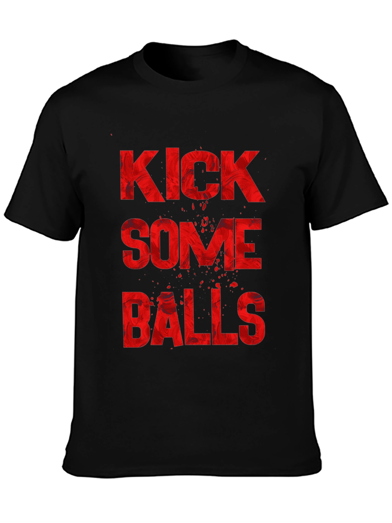 Black Kick Some Balls Graphic T-Shirt view 3