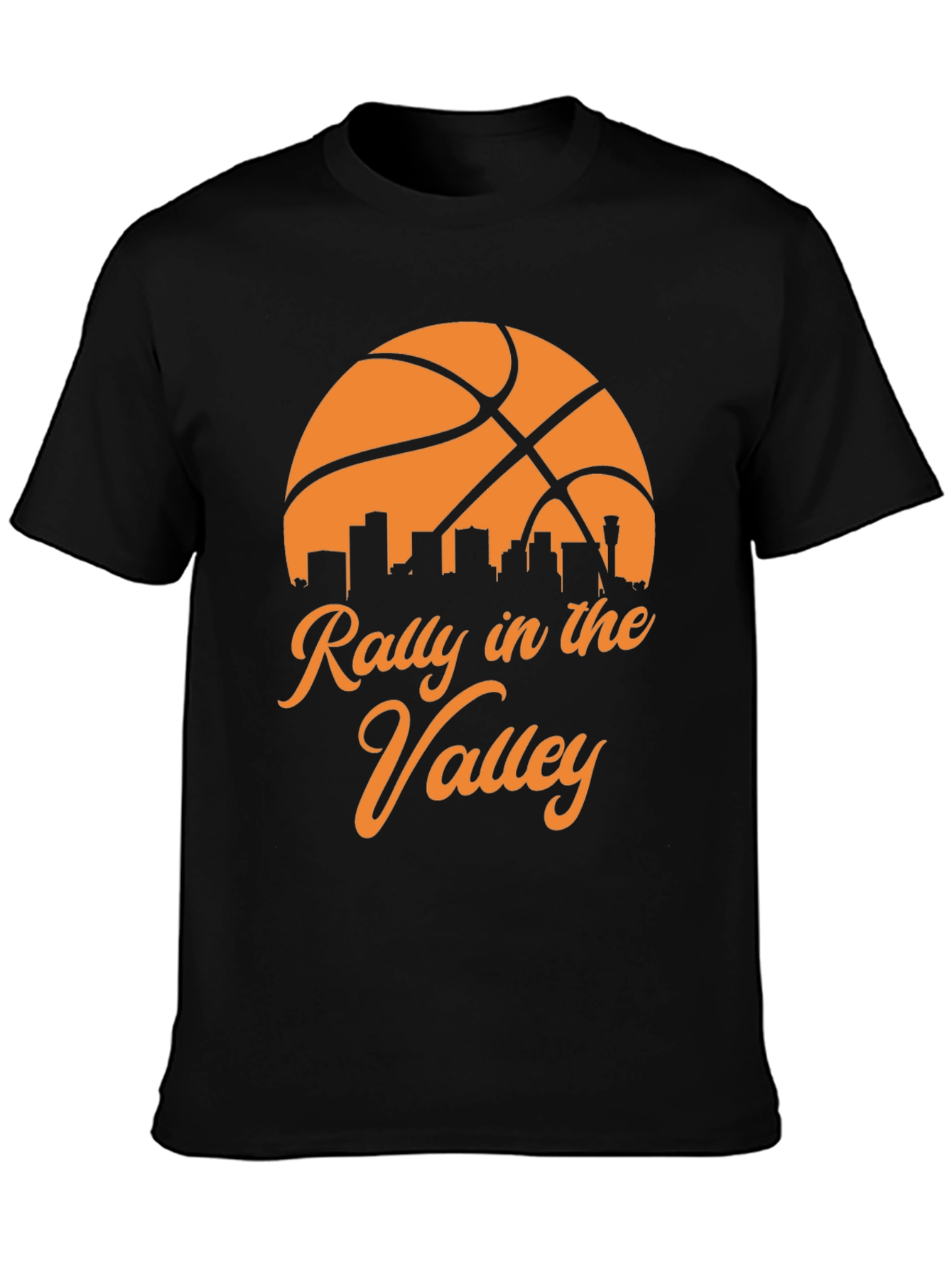 Black Rally in the Valley Basketball Graphic T-Shirt view 3