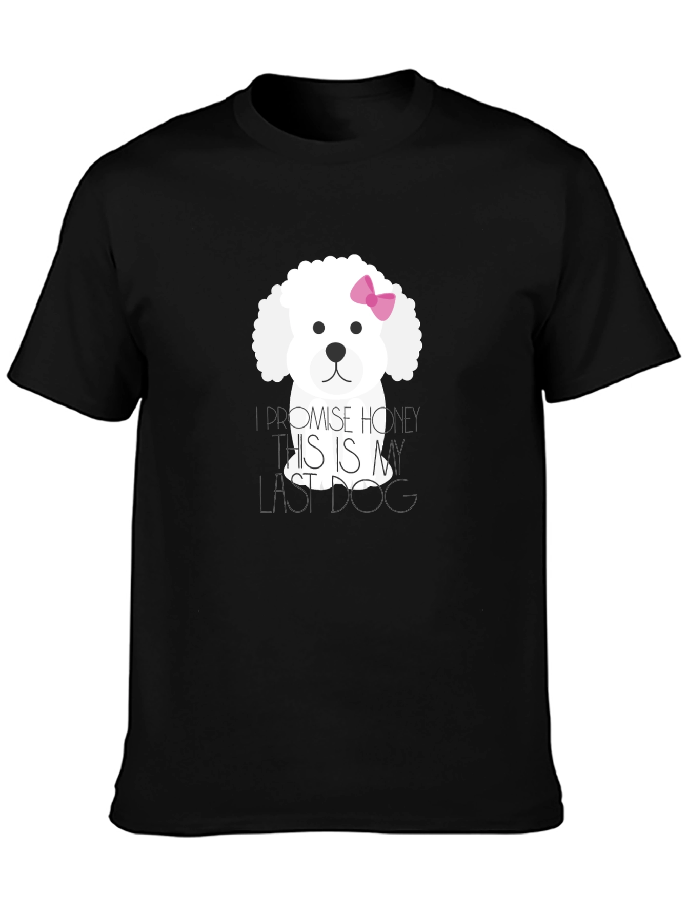 Black Last Dog Promise Graphic Tee - Cute Dog Lover Shirt view 3