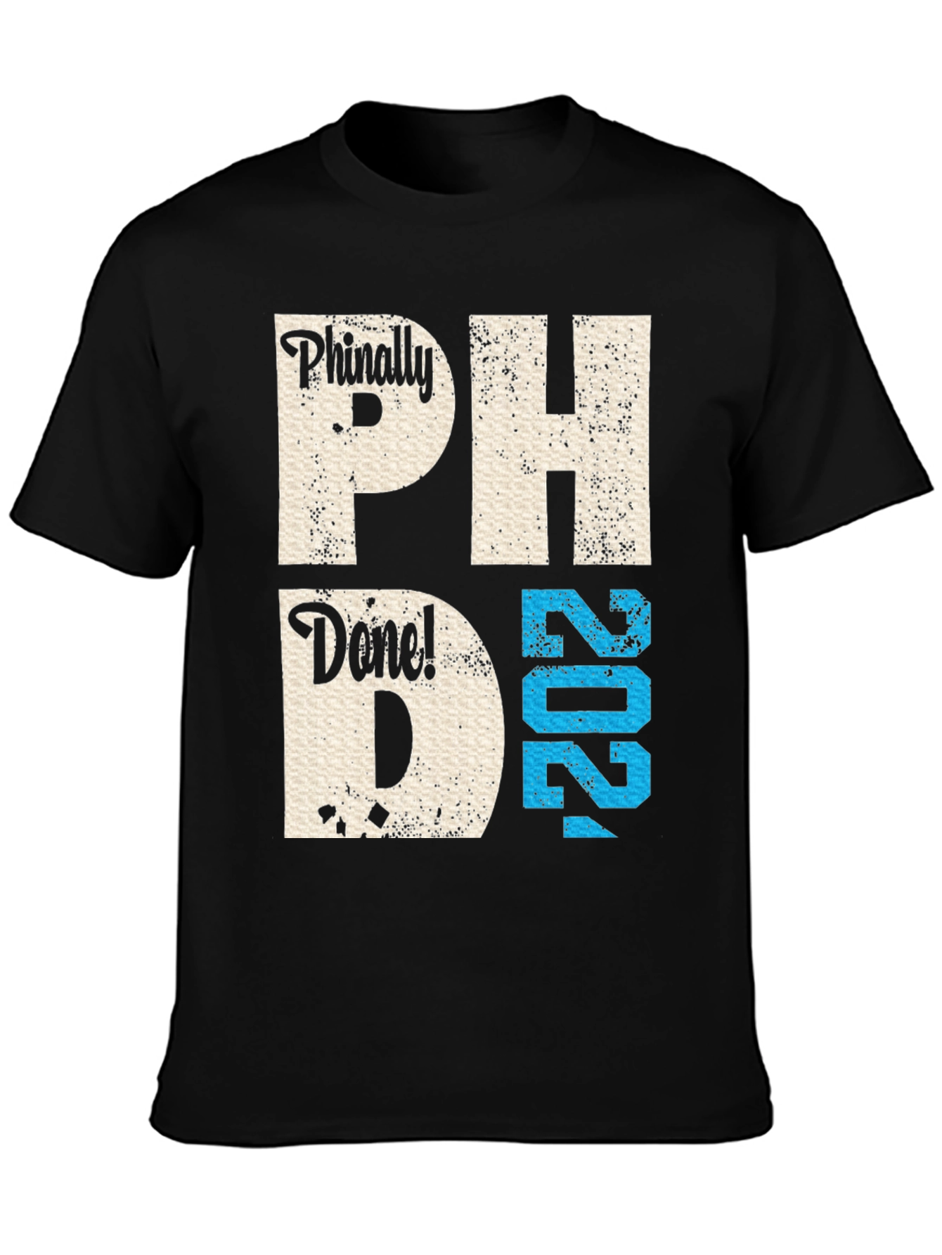 Black Phinally Done! PhD Graduate 2024 T-Shirt view 3