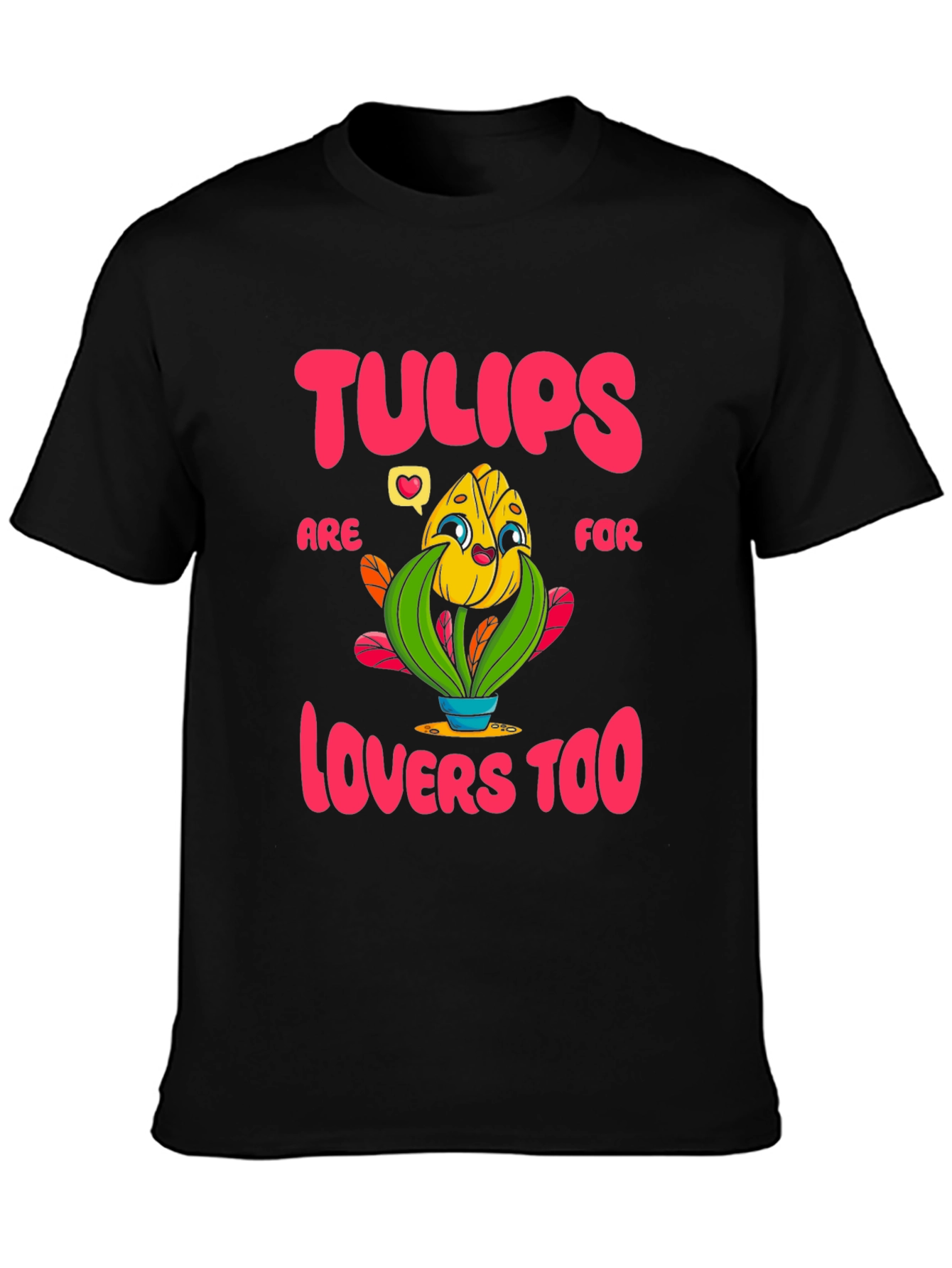 Black Tulips Are for Lovers T-Shirt view 3