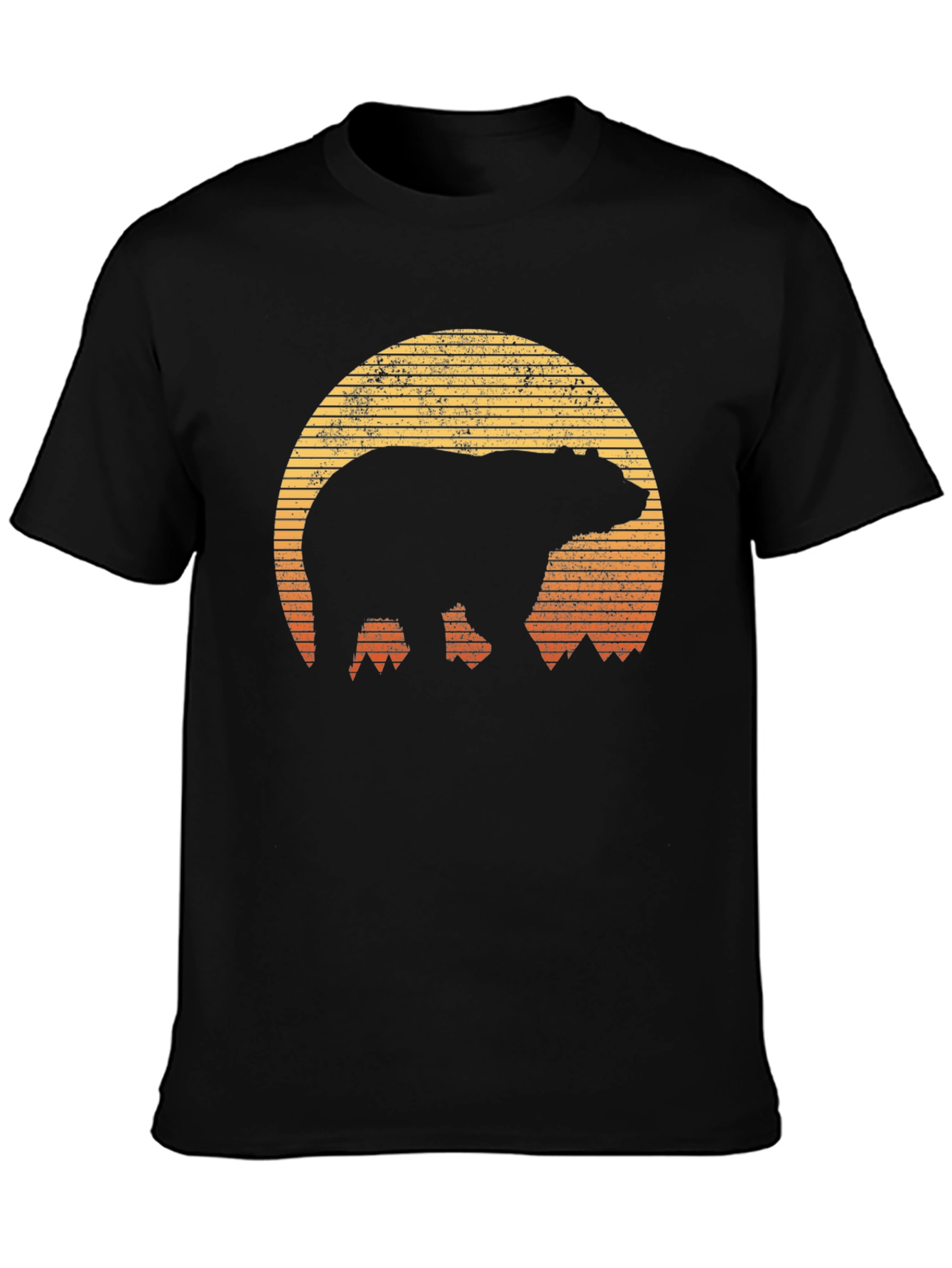 Black Bear Sunset Graphic T-Shirt - Outdoor Adventure Style view 3