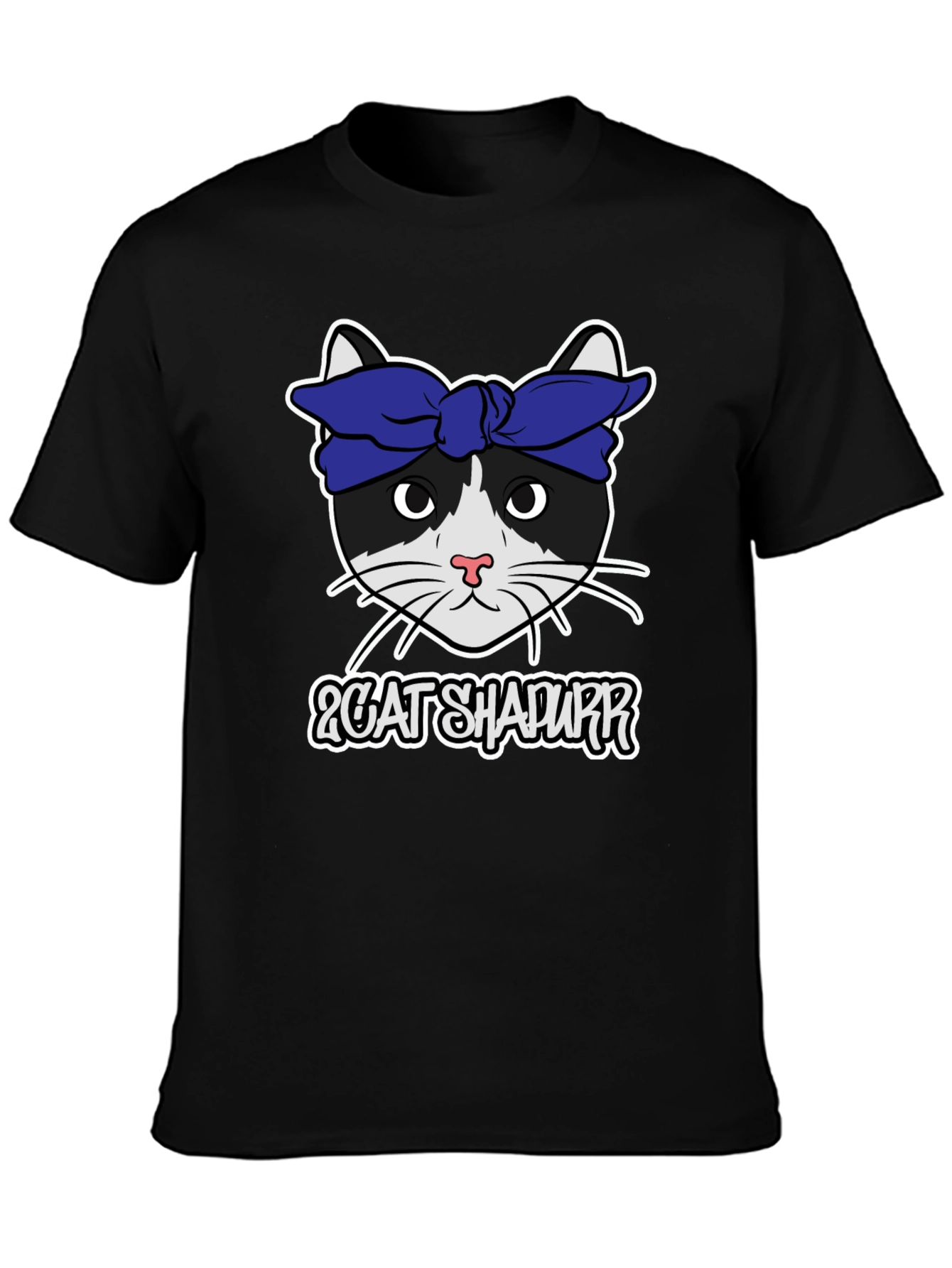 Black Cat Shapurr T-Shirt view 3