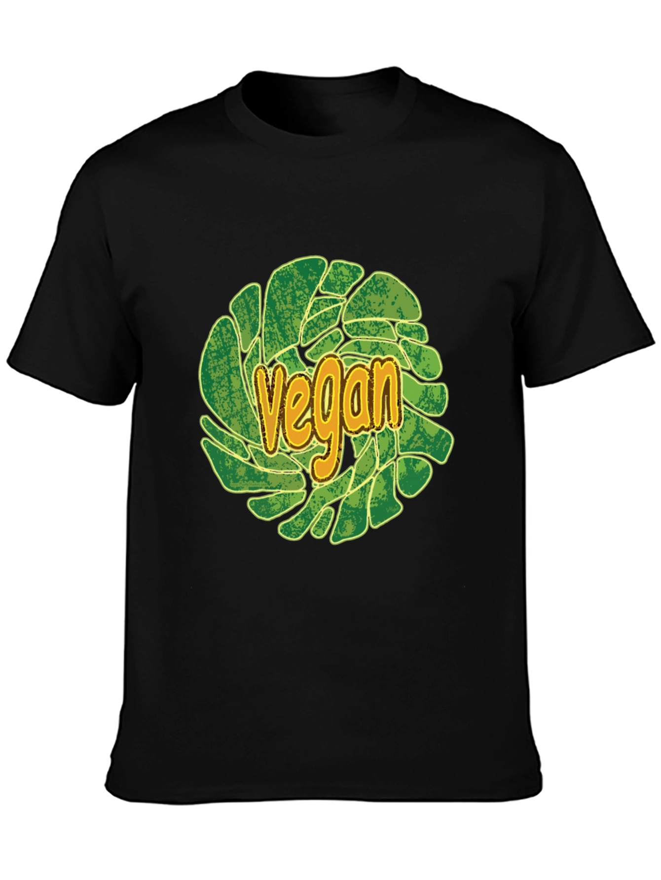 Black Vegan T-Shirt - Plant-Based Lifestyle Apparel view 3