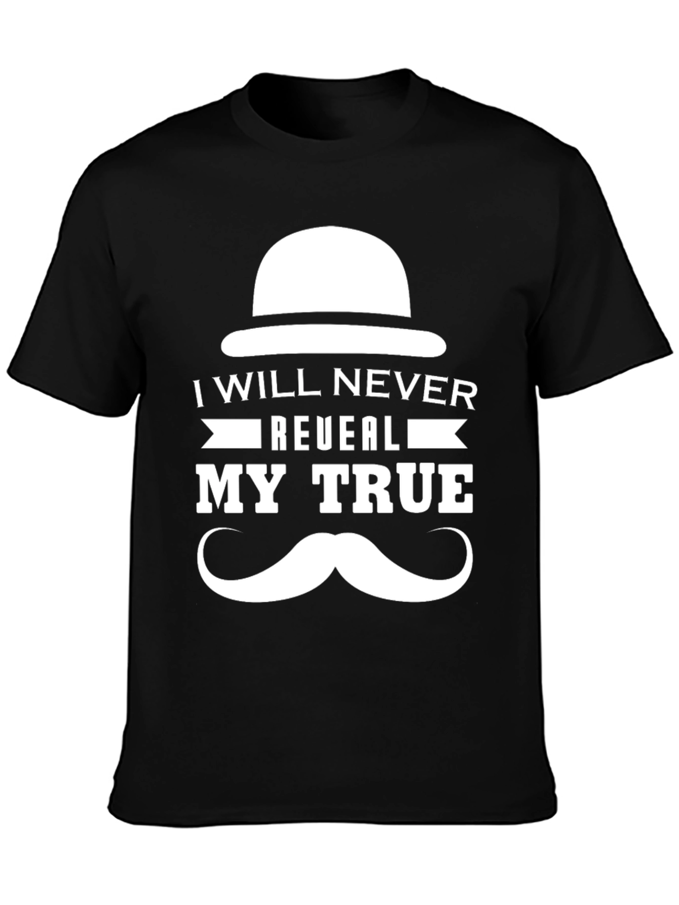 Black I Will Never Reveal My True Identity T-Shirt view 3