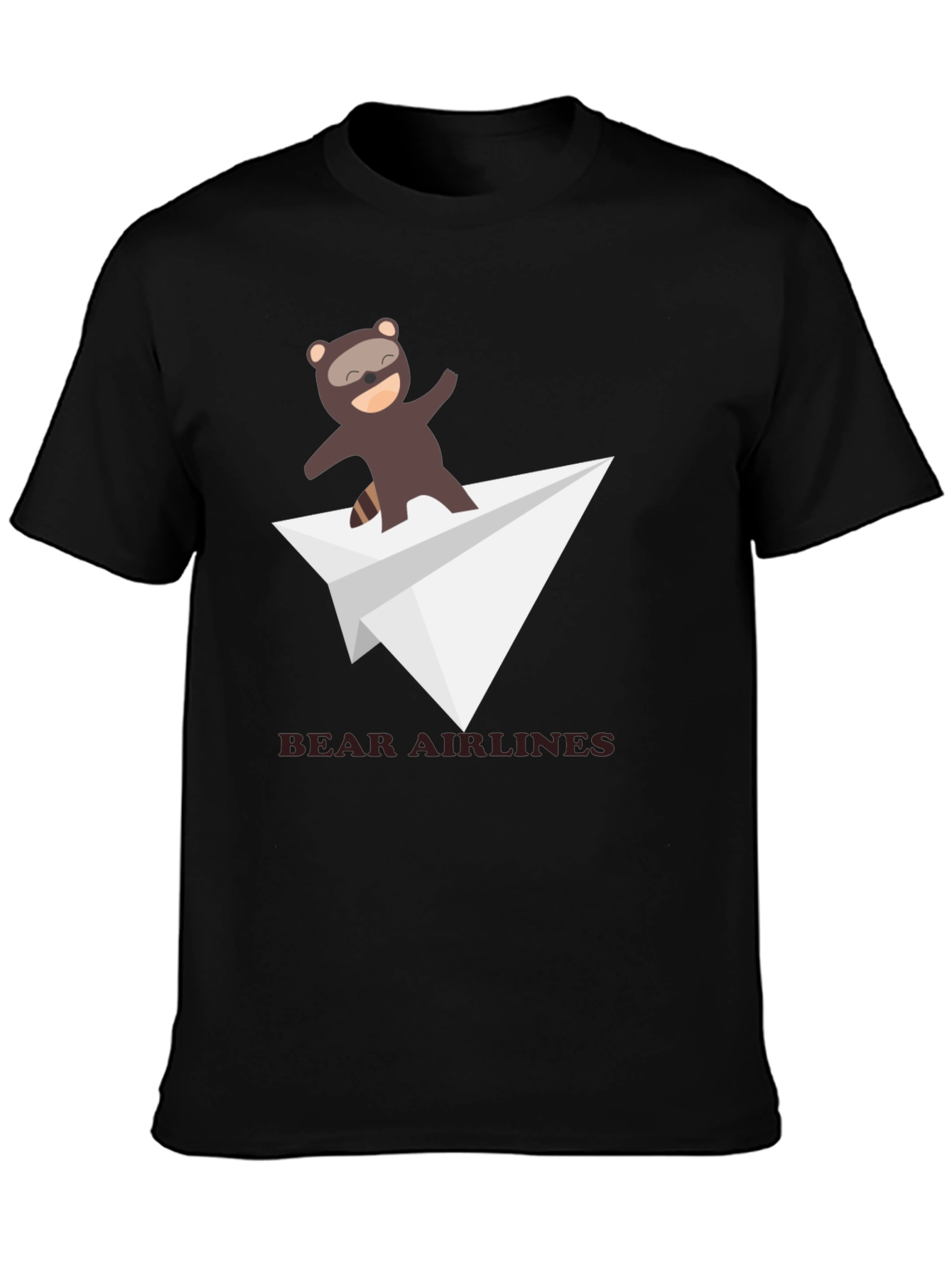 Black Bear Airlines Funny Graphic T-Shirt view 3