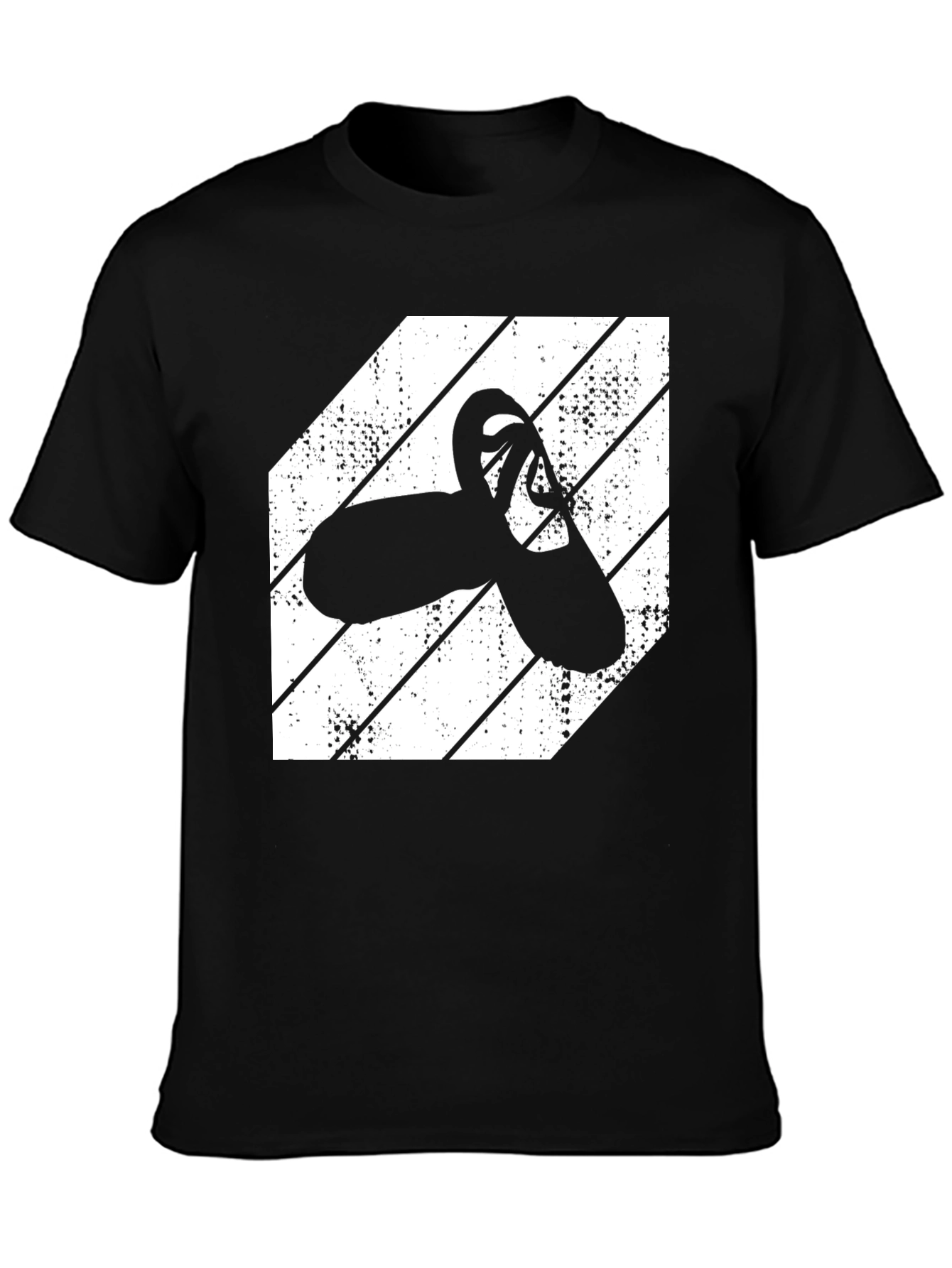 Black Ballet Shoes Graphic Tee - Black Cotton Shirt view 3