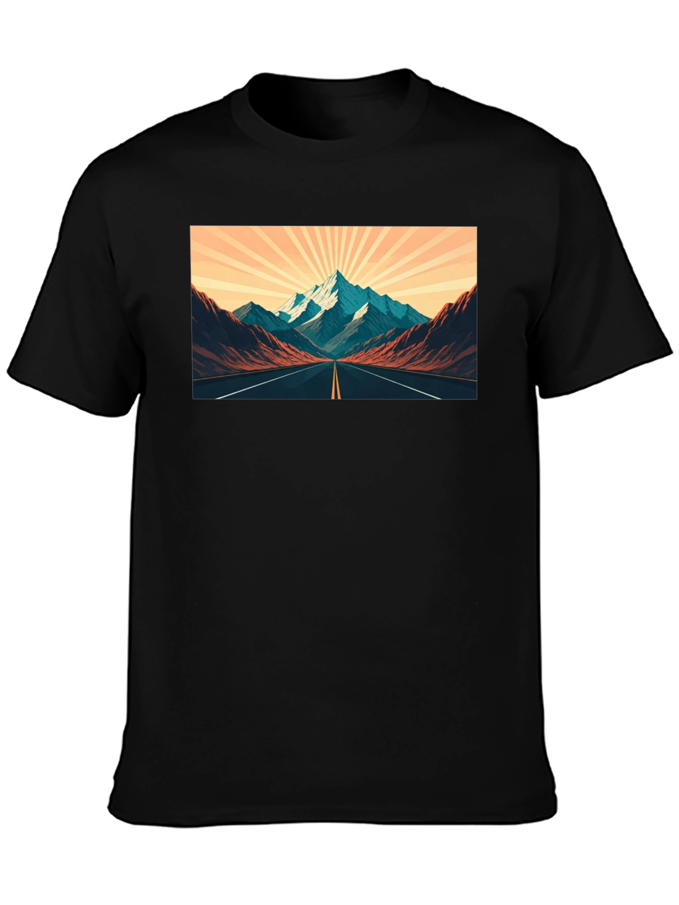 Black Mountain Road Trip Graphic Tee - Black view 3