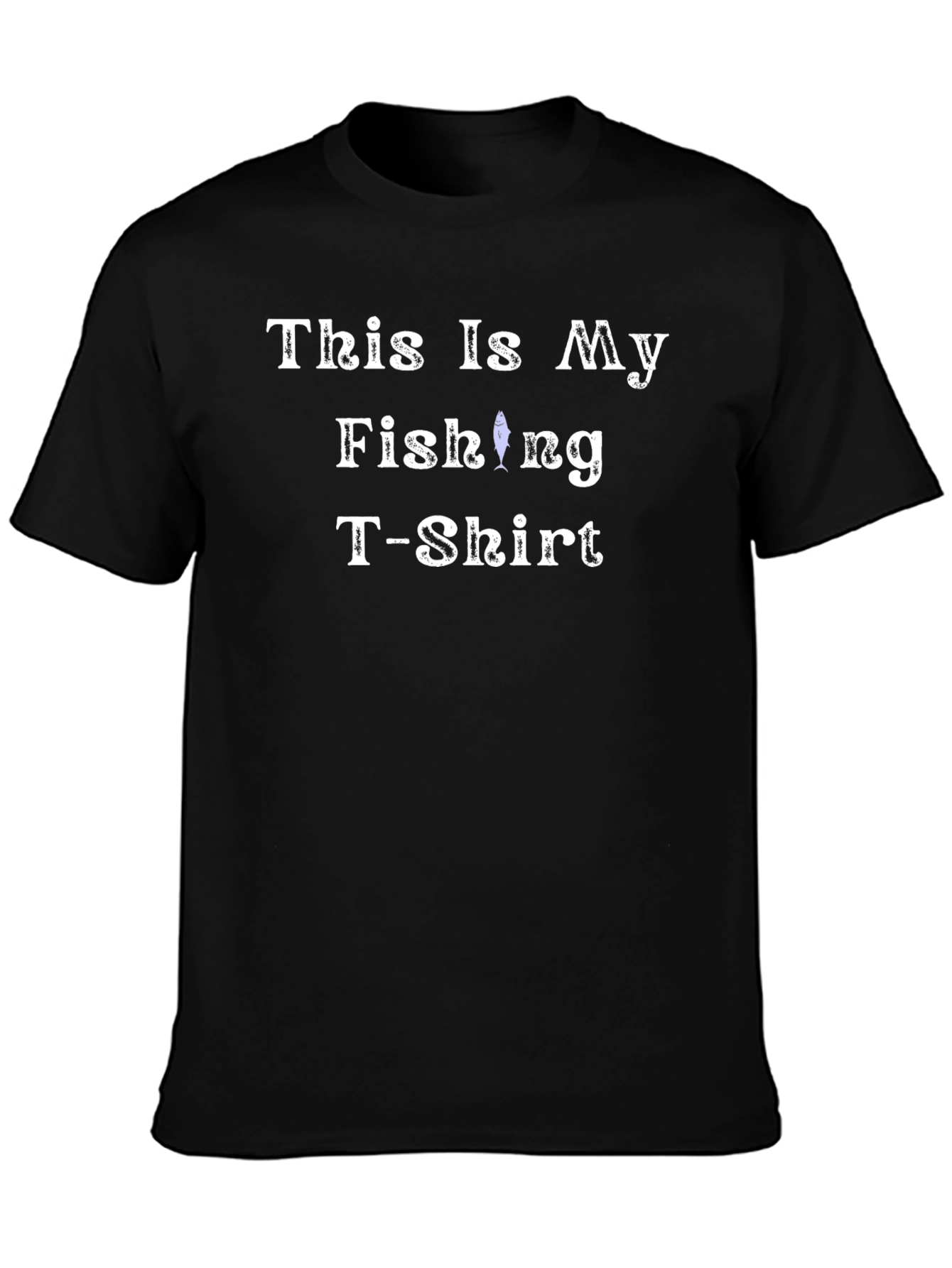 Black Funny Fishing T-Shirt - "This Is My Fishing T-Shirt" view 3