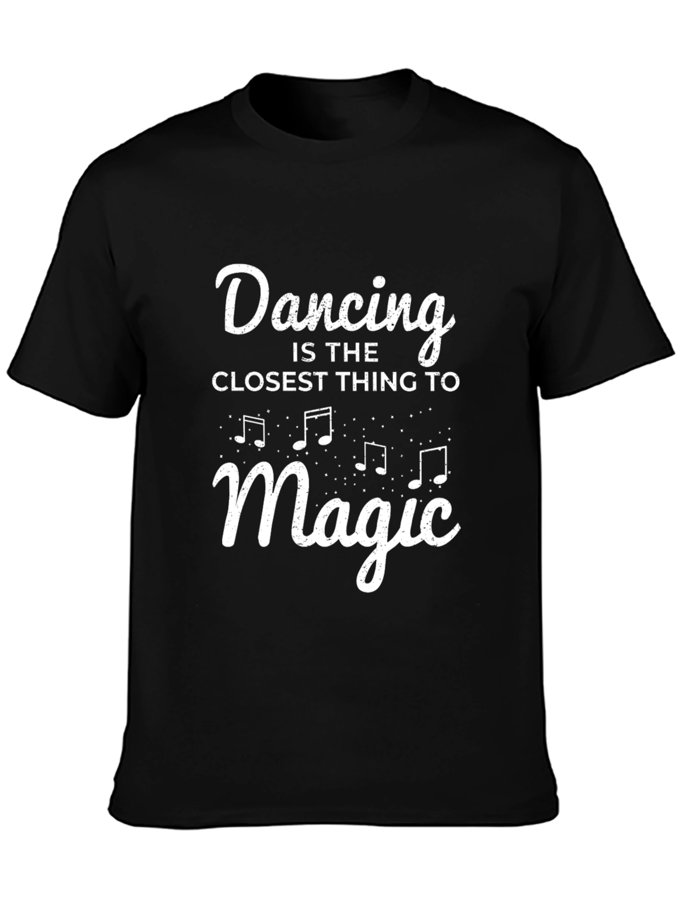 Black Dancing Is Magic Graphic Tee - Unisex view 3