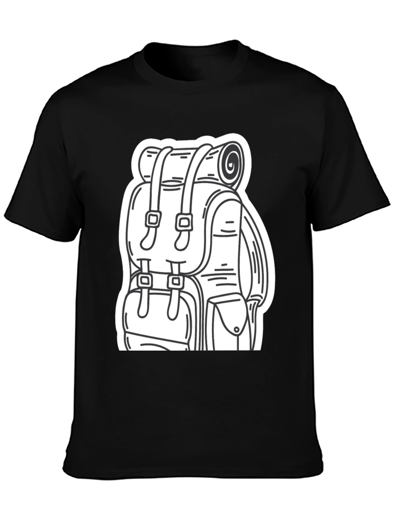 Black Backpack Graphic Tee - Adventure Ready view 3