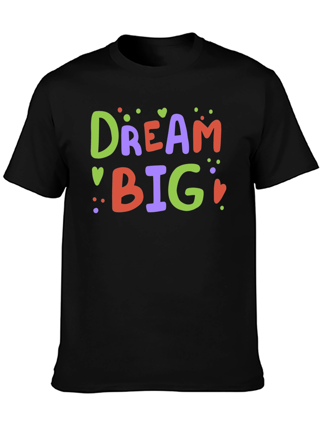 Black Dream Big Graphic Tee - Motivational T-Shirt view 3