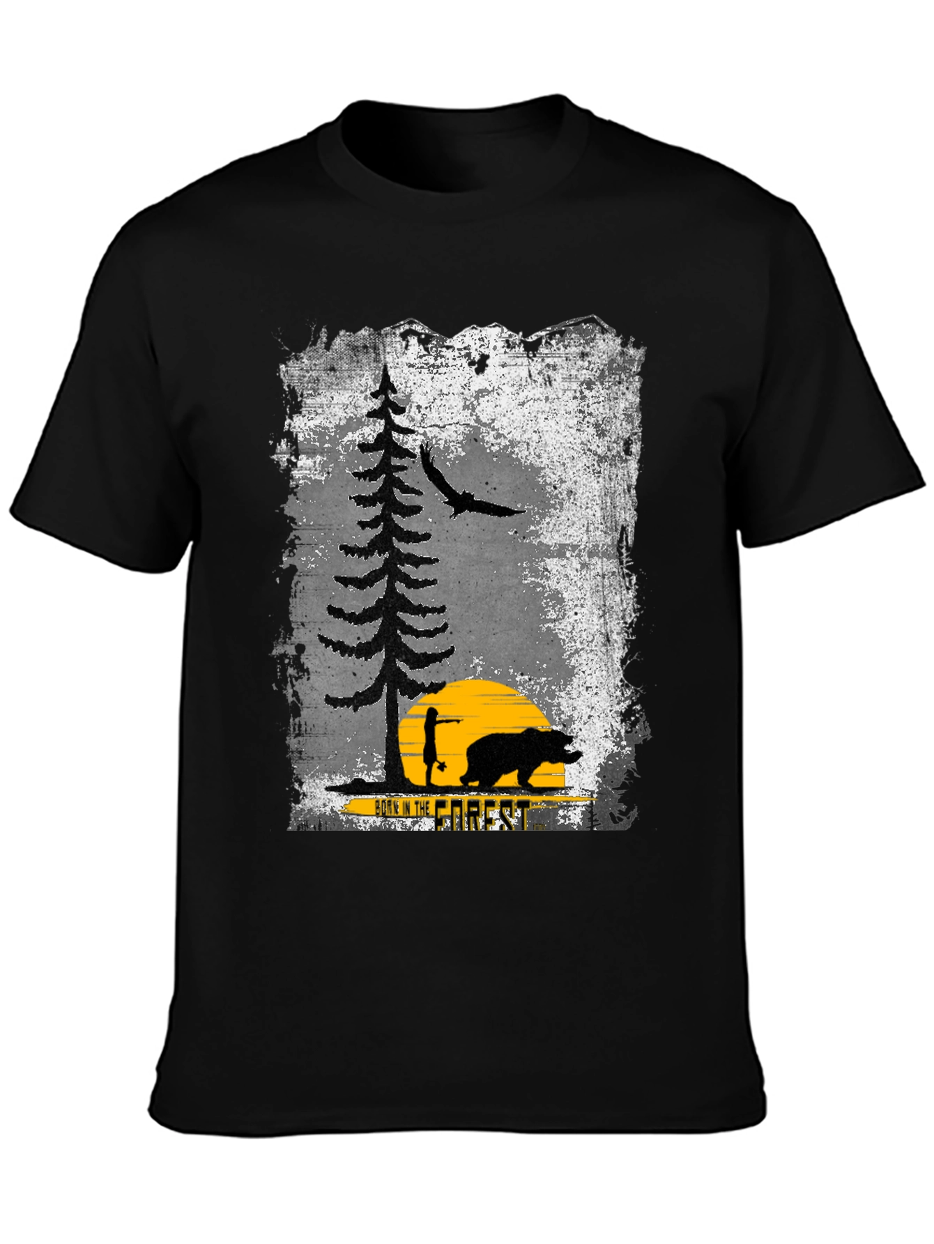 Black Born in the Forest Graphic Tee view 3