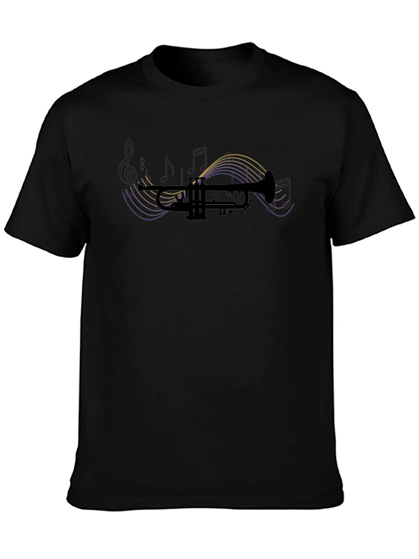 Black Music Lover Trumpet Graphic Black Tee view 3
