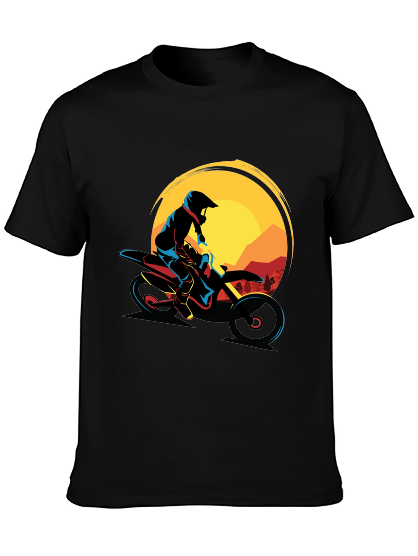 Black Motocross Graphic Tee - Adventure Ride view 3