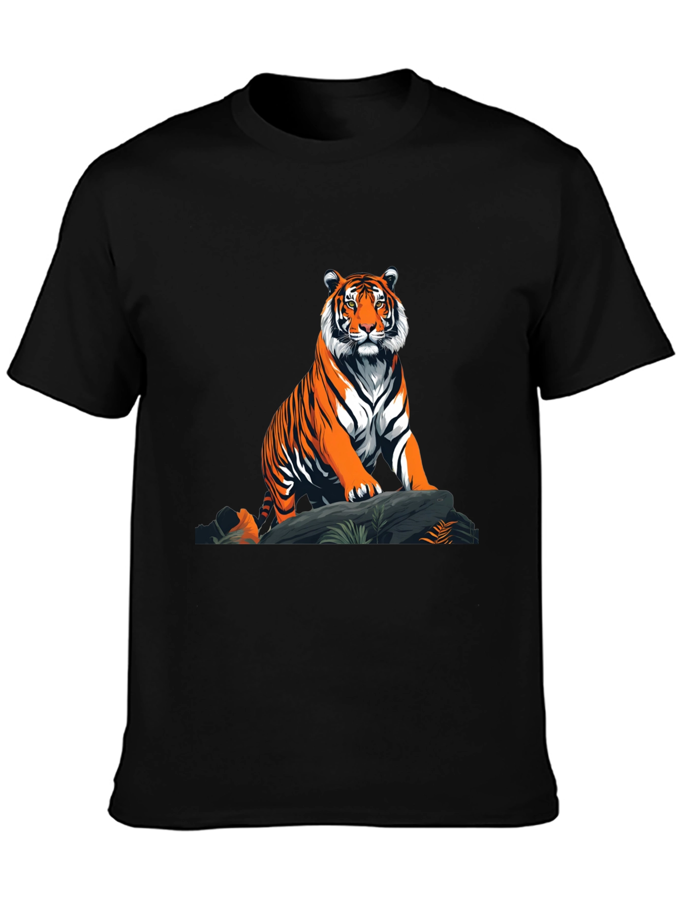 Black Tiger Graphic T-Shirt - Bold Animal Print Tee view 3