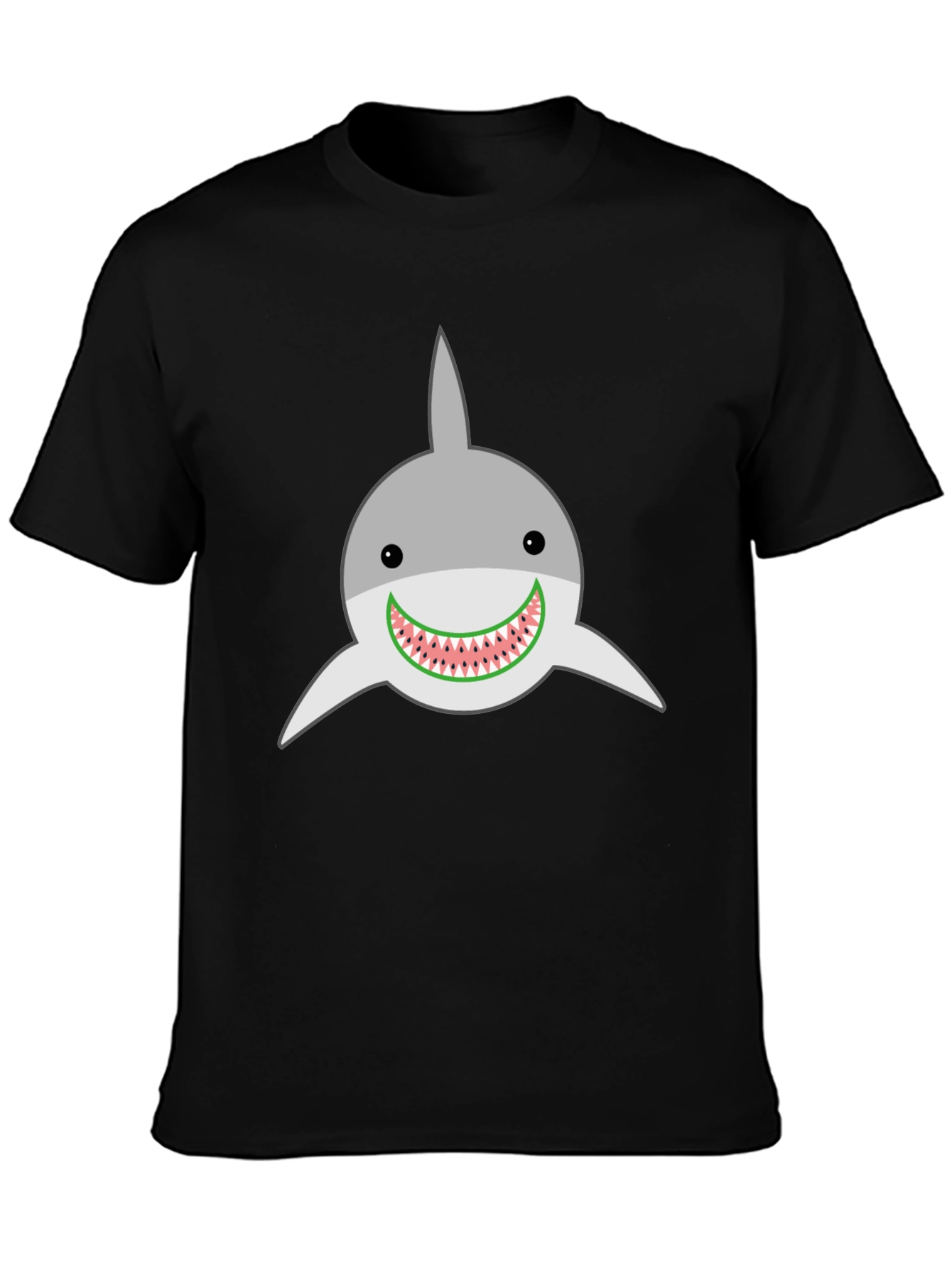 Black Shark Watermelon Funny Graphic Tee view 3
