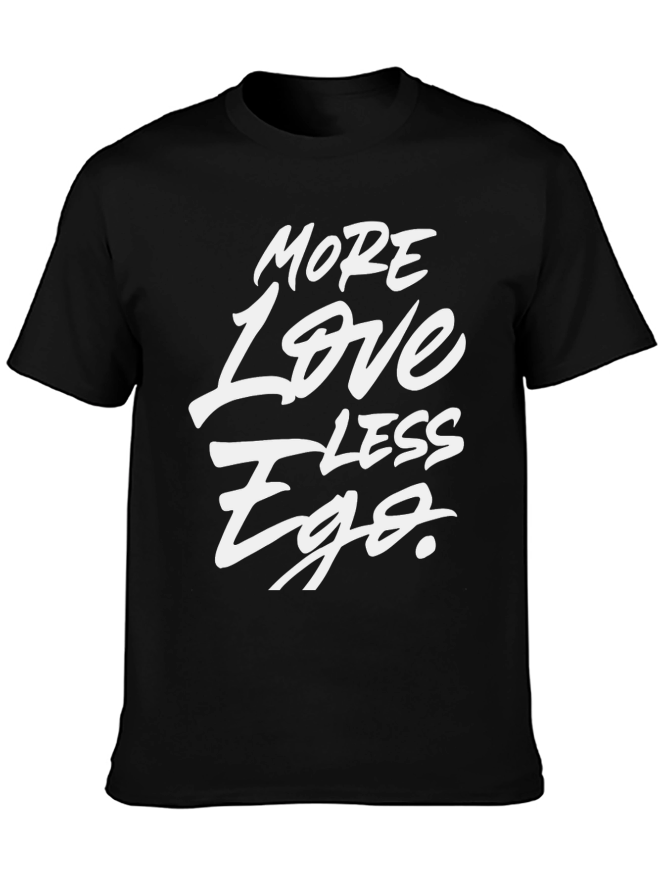 Black More Love Less Ego Graphic Tee - Black view 3