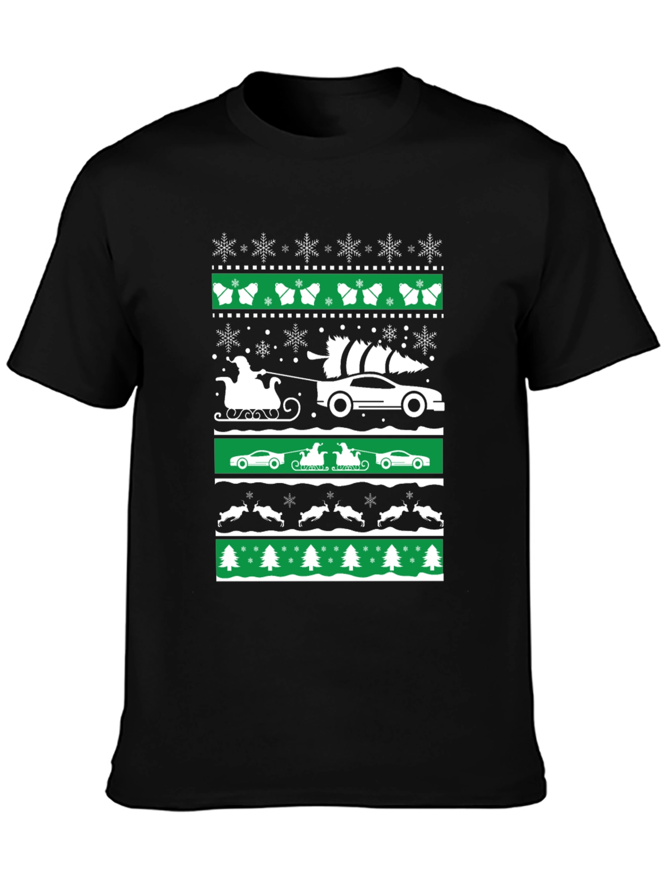 Festive Car Christmas T-Shirt - 3