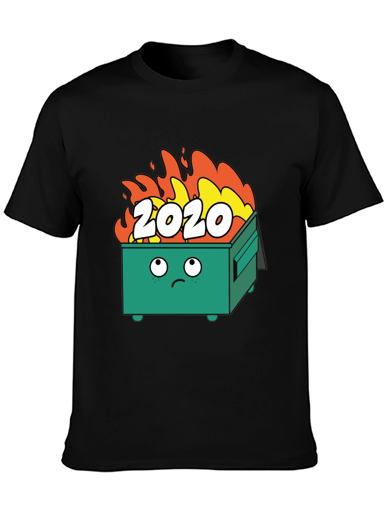 Black 2020 Dumpster Fire T-Shirt - Funny Graphic Tee view 3