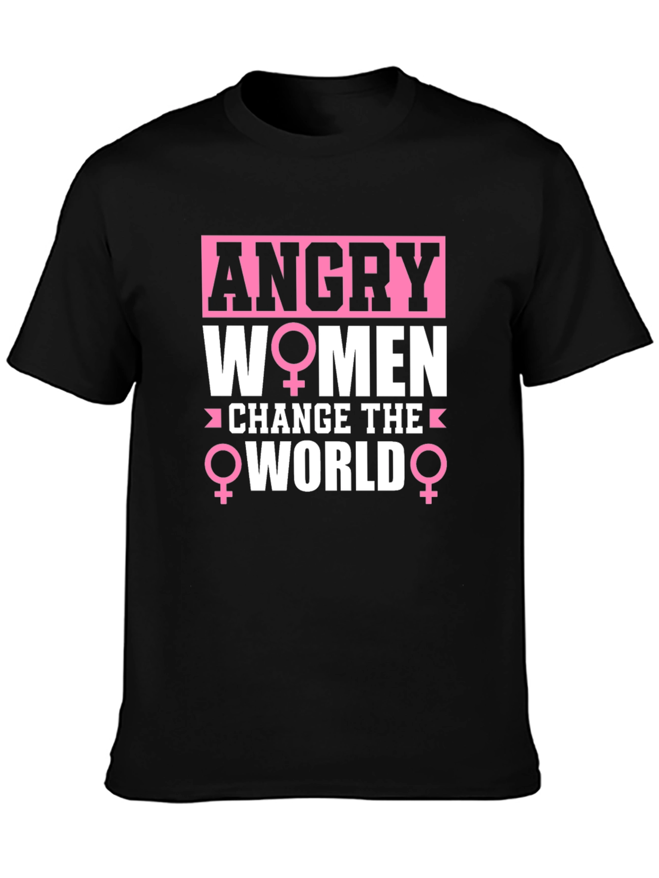 Black Angry Women Change the World Graphic Tee view 3