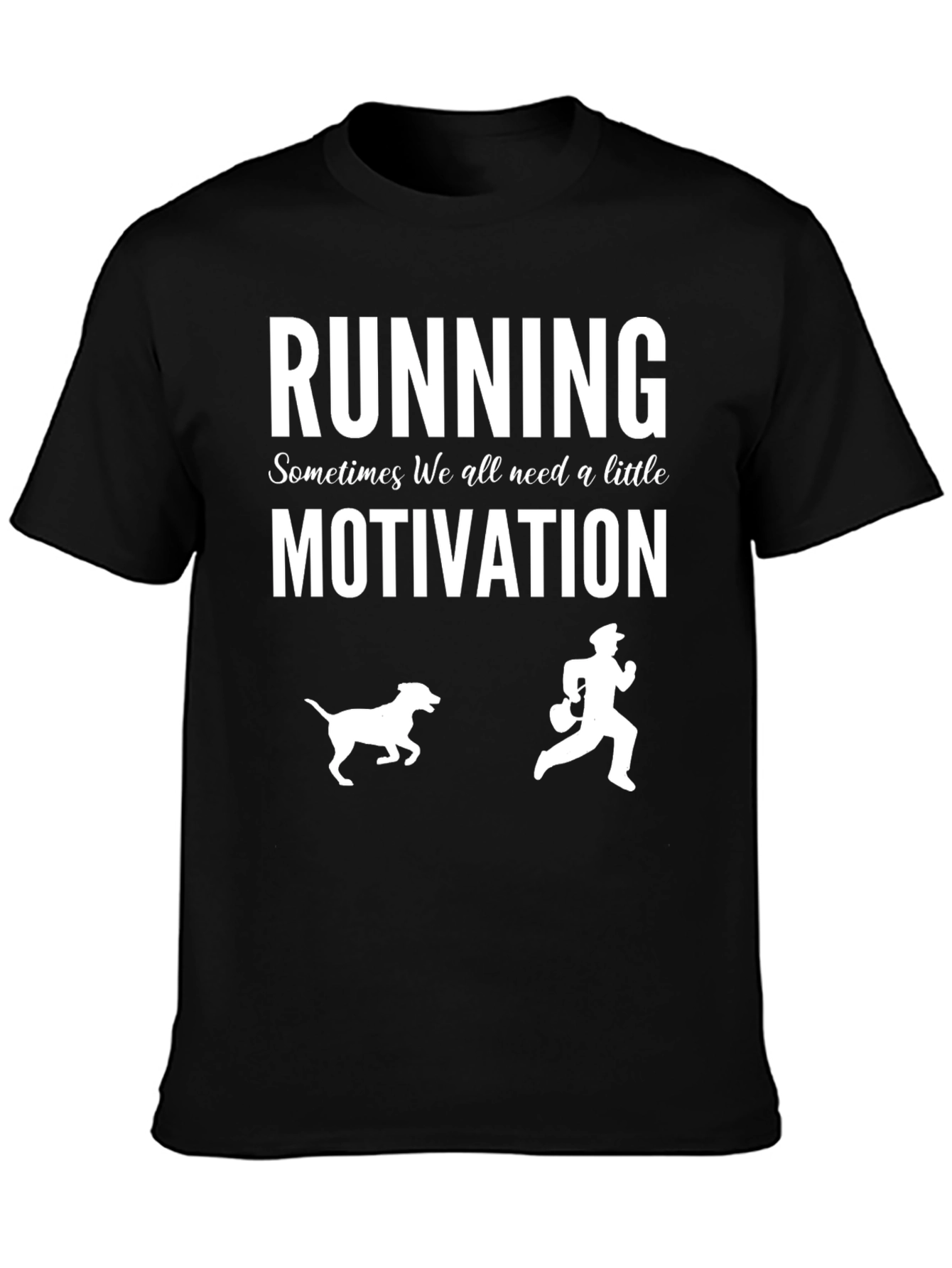 Black Running Motivation T-Shirt view 3