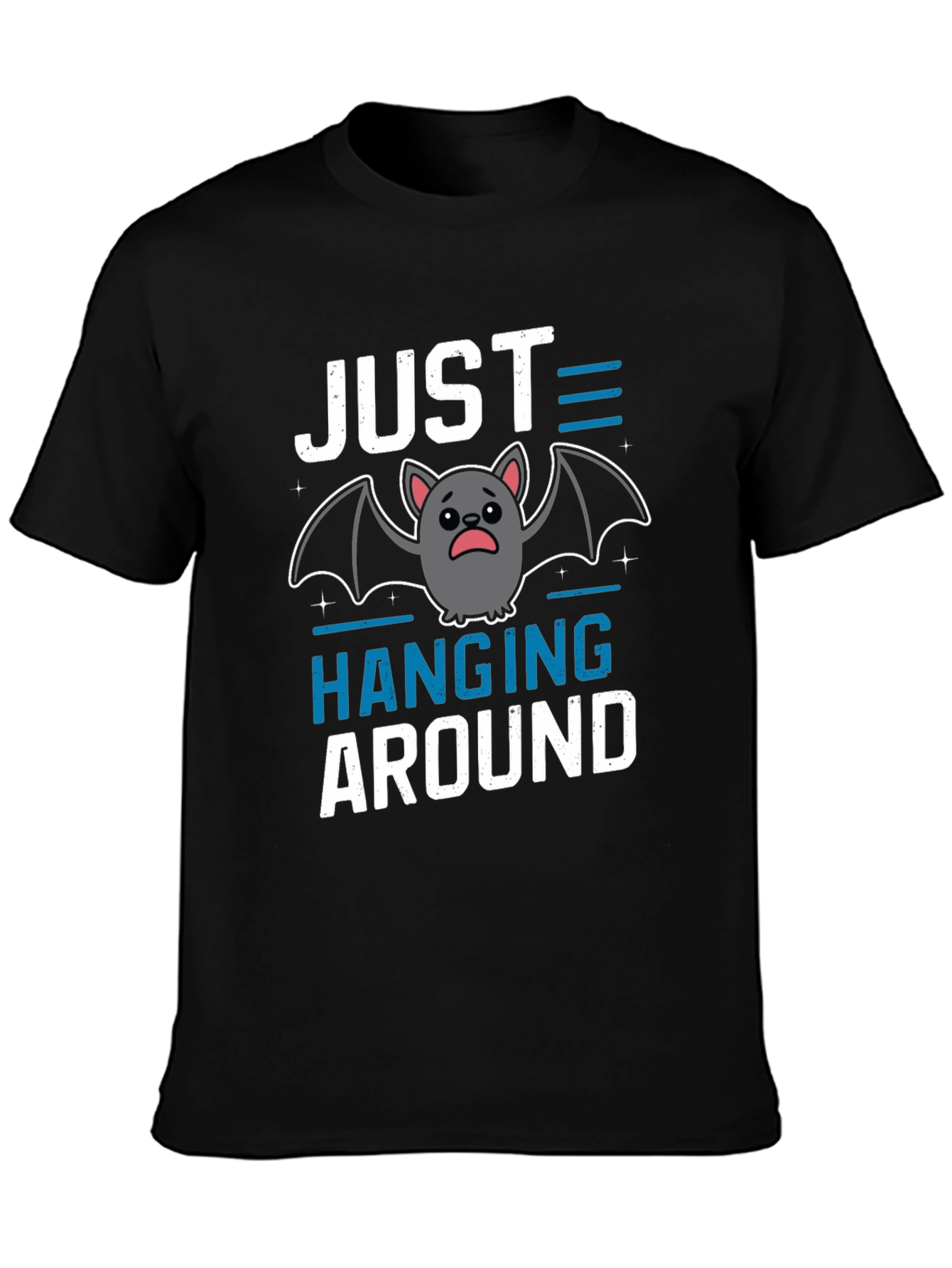 Black Just Hanging Around Bat T-Shirt view 3