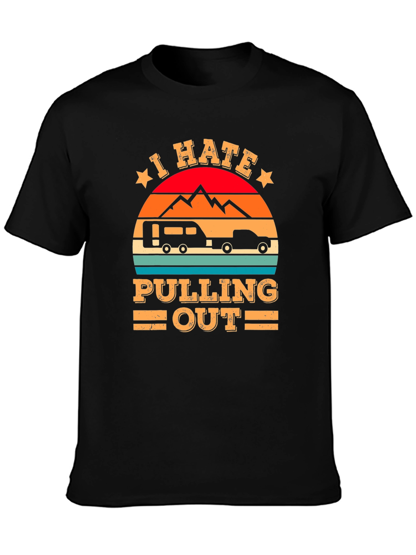 Black I Hate Pulling Out Camping T-Shirt view 3