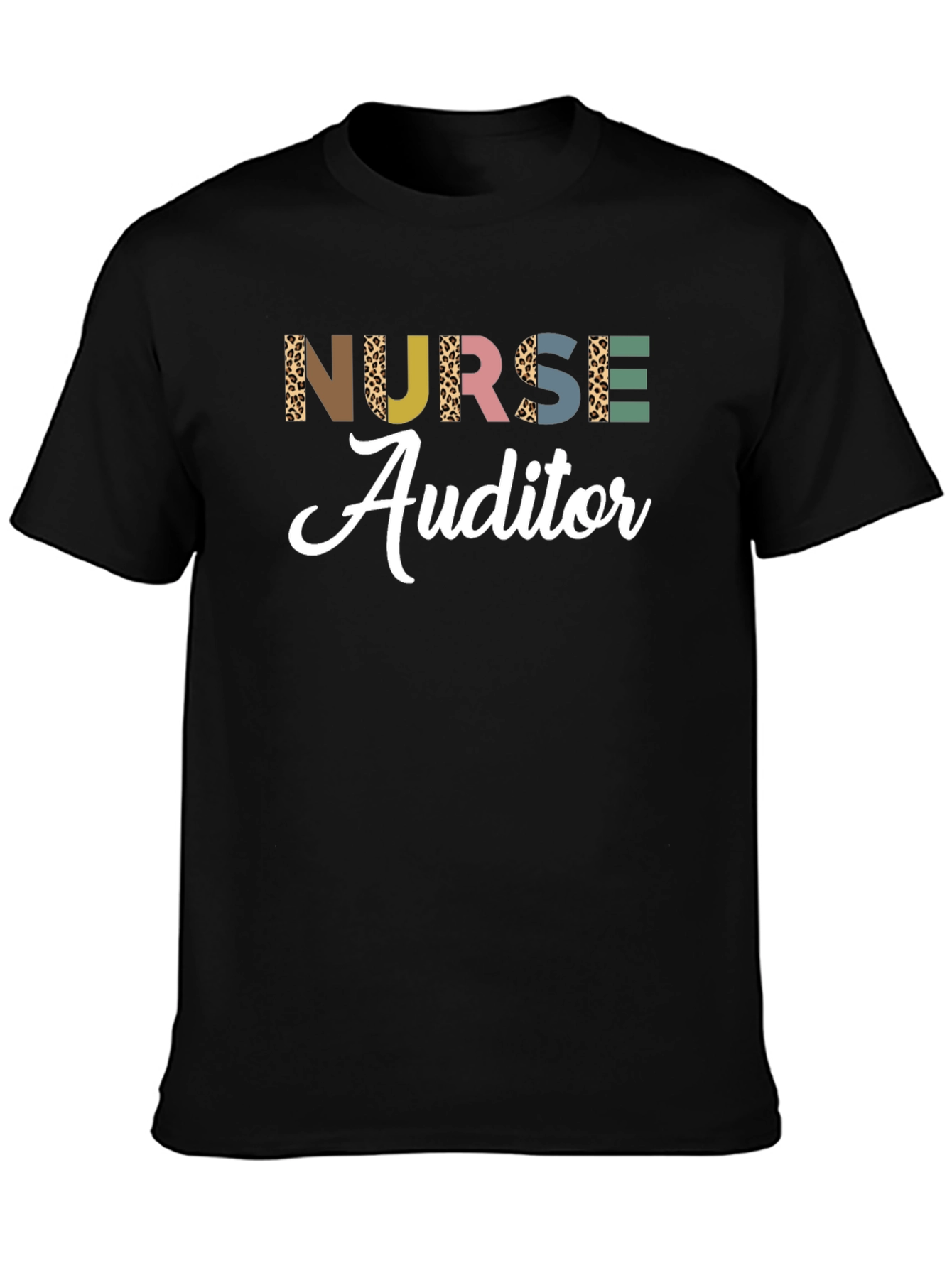 Black Nurse Auditor Graphic T-Shirt view 3