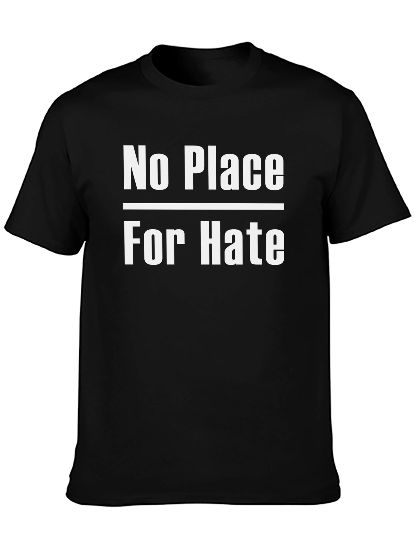 Black No Place For Hate T-Shirt - Graphic Tee view 3