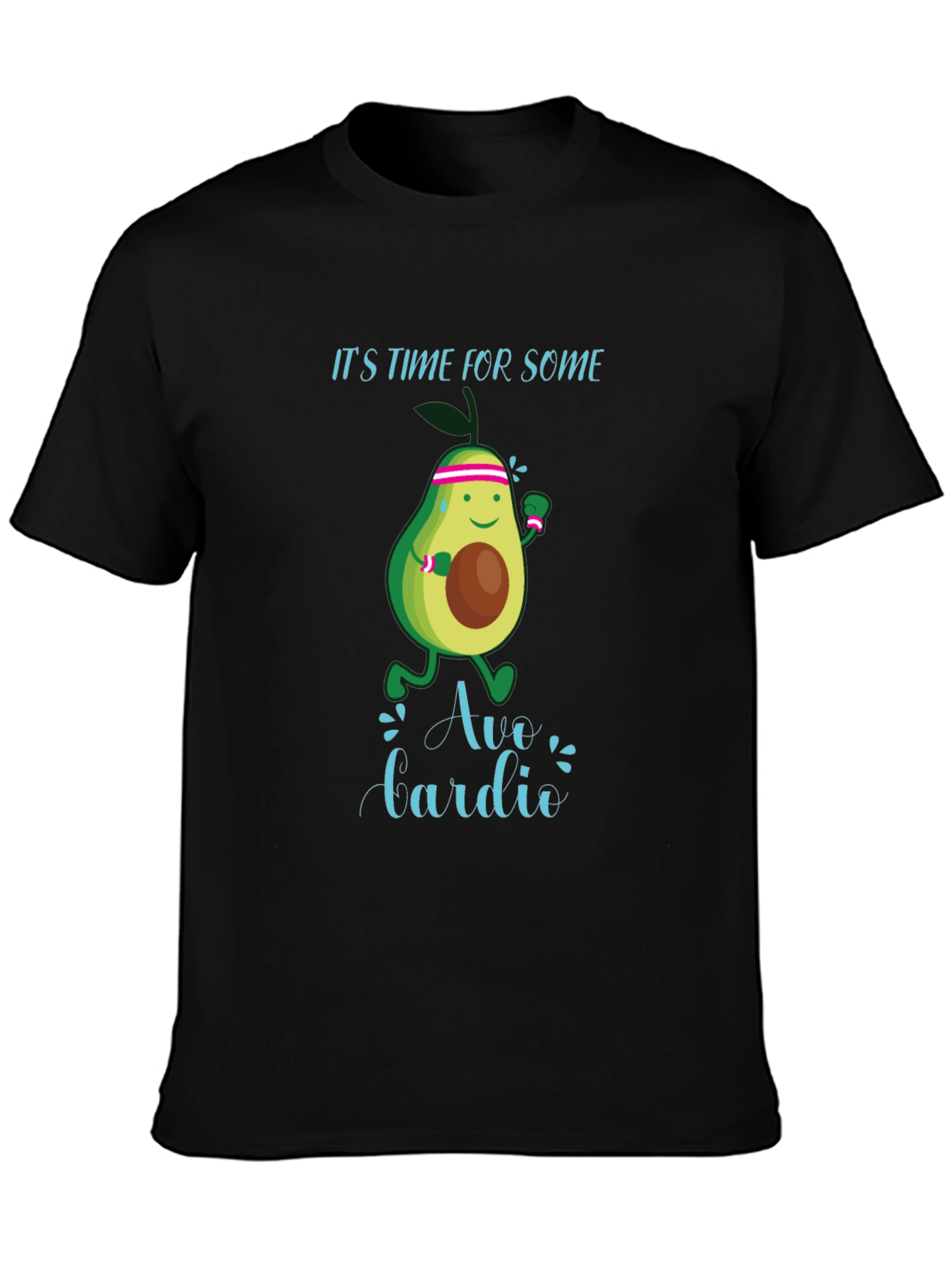 Black Avo Cardio T-Shirt - Funny Workout Tee view 3
