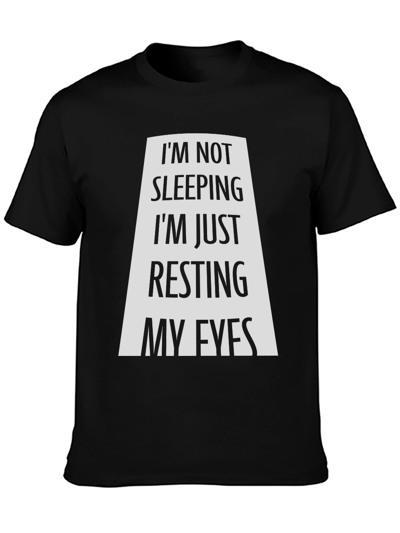 Black Funny "Resting My Eyes" Graphic T-Shirt view 3