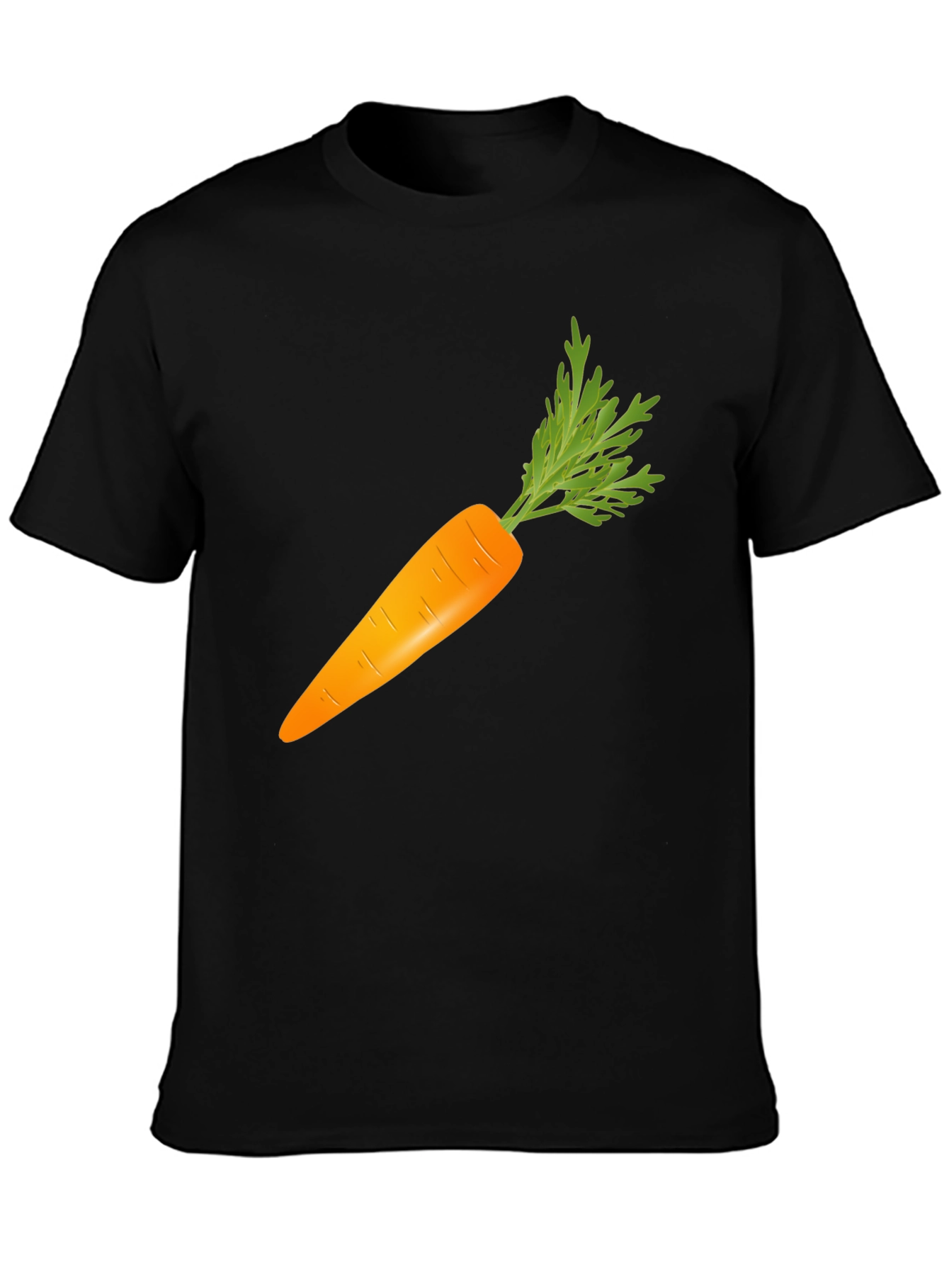 Carrot Graphic Tee - Black Cotton Casual Shirt - 3