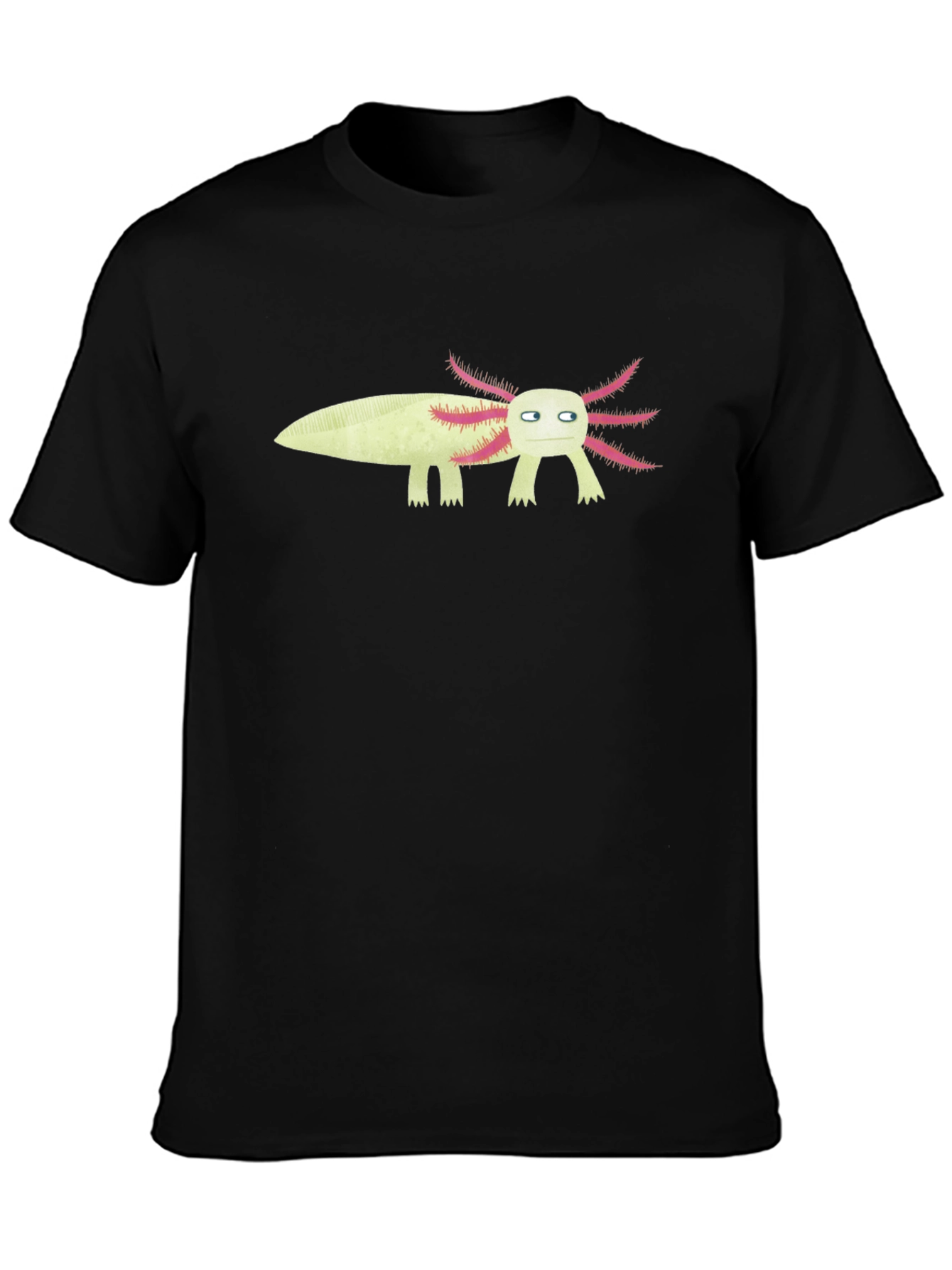 Black Axolotl Graphic T-Shirt - Funny Creature Tee view 3
