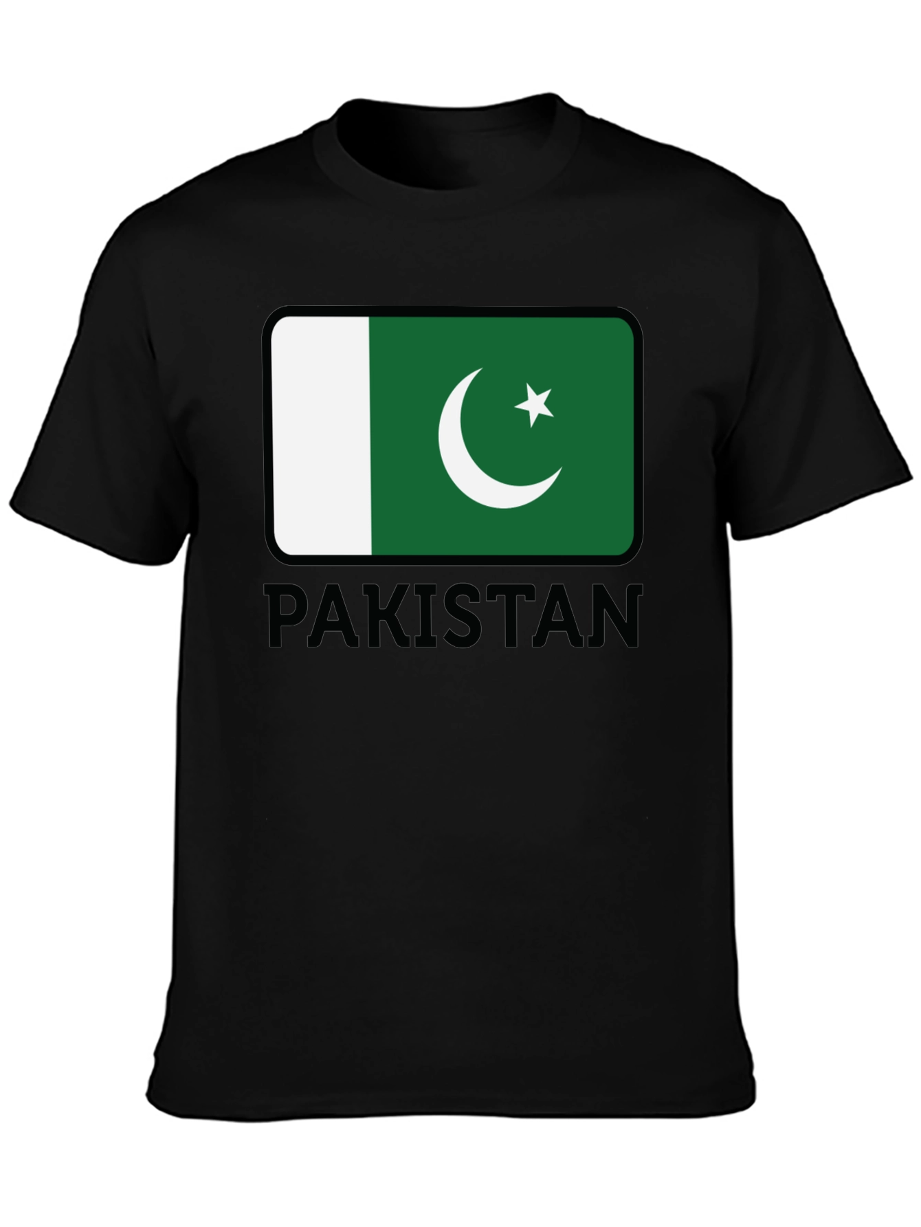 Black Pakistan Flag T-Shirt - Show Your Pride! view 3